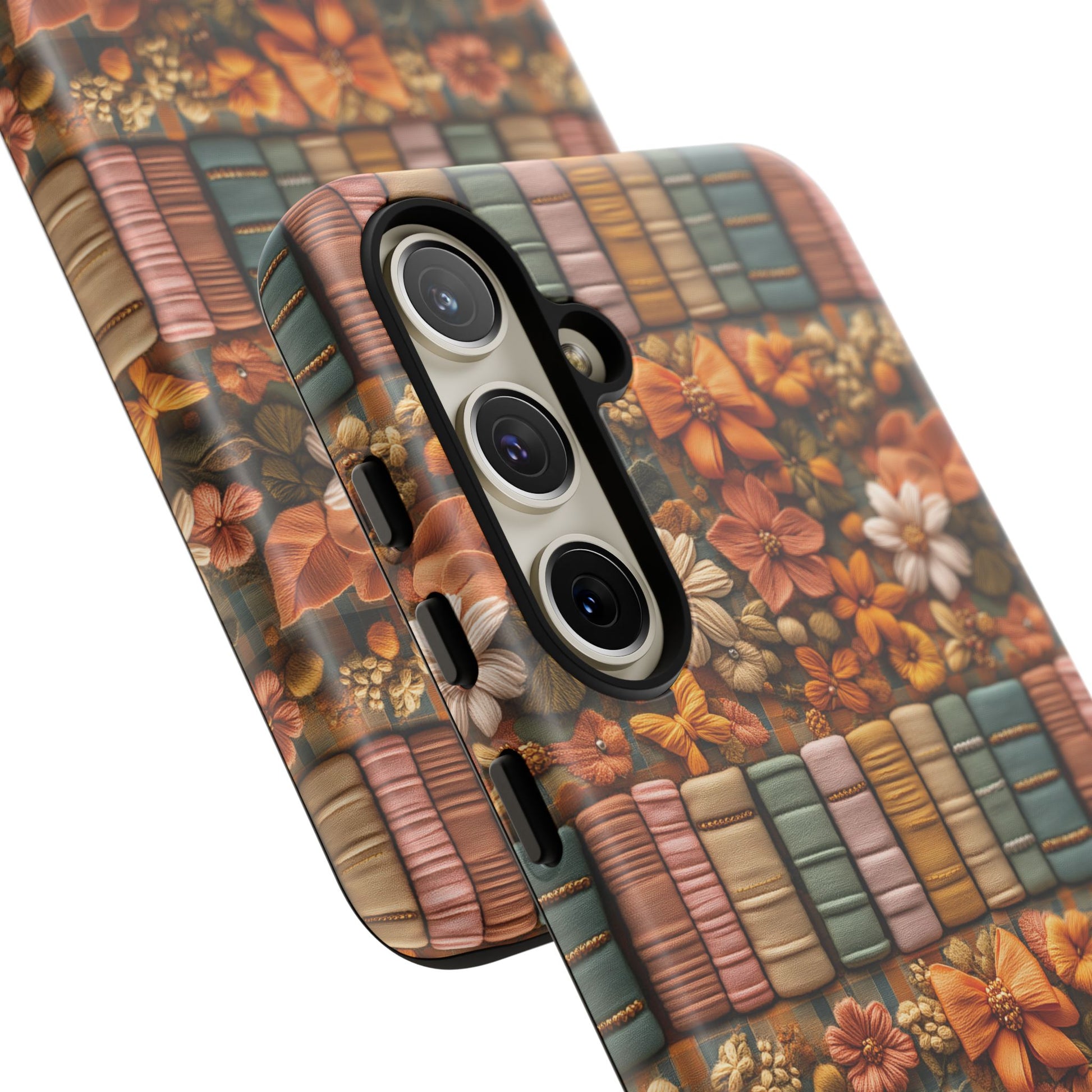 3D Illusion Boho Floral and Books Phone Case Gift for Her Phone 15, Samsung iPhone Samsung Gift for Her Case iPhone 15, Samsung iPhone Samsung Accessory Gift for Her