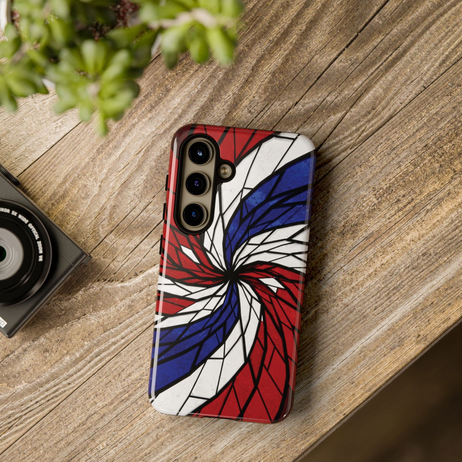 Patriotic Red White & Blue Phone Case – USA Flag Design, Independence Day Gift, Protective Cover for iPhone, Samsung, Pixel
