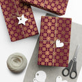 Elegant Luxuries Burgundy Wrapping Paper with Gold Accents Perfect for Christmas Gifts, Weddings, & Special Occasions Premium Quality Gift Wrap for Luxurious Presentation - MRSBYVALLE