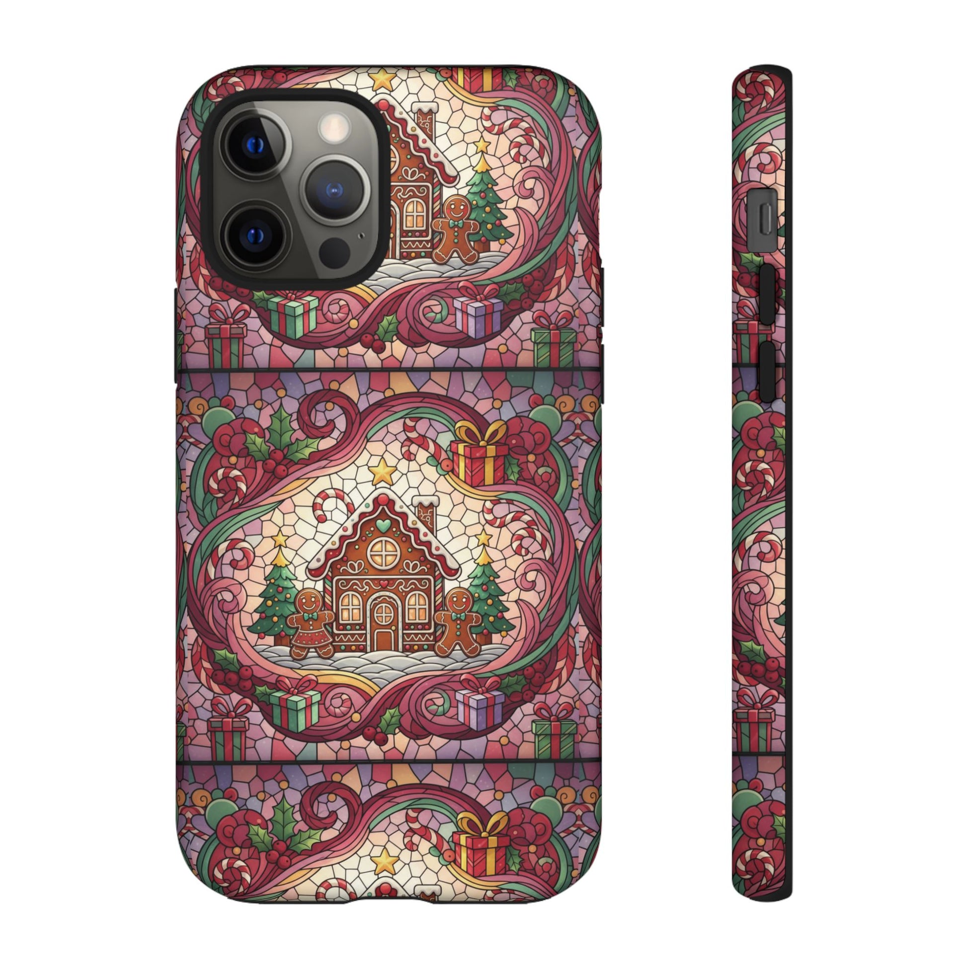 iPhone Case 17, 16  Gingerbread Stained Glass Tough Case Samsung perfect phone case