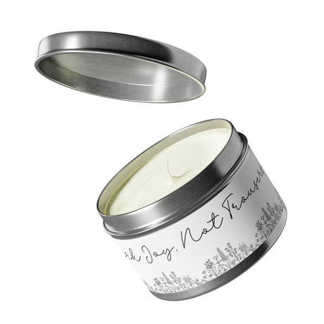 New House Bloom & Glow Elegant Floral Aromas in 4oz/8oz Tin Candles Essence of Nature Collection Unveil Serenity Romance with Exquisite Botanical Scents. Pure Harmony & Grace..