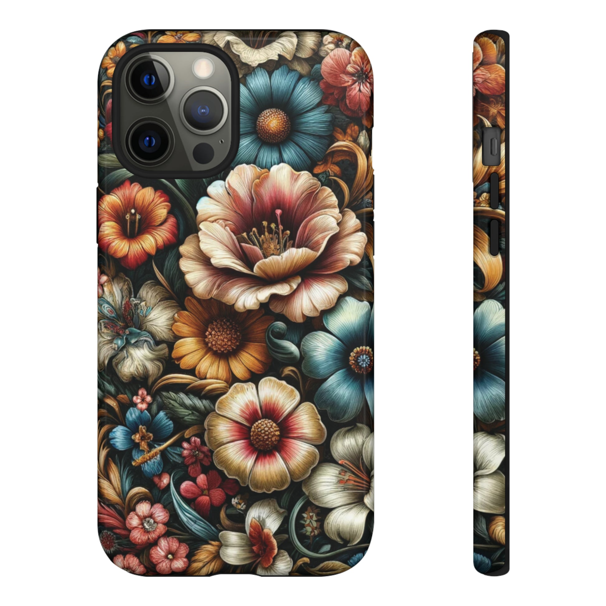 Pastel Floral Design Luxury Phone Tough Case Floral Elegant Durable Stylish for Modern Devices iPhone 15, Samsung iPhone Samsung Accessory Gift for Her.