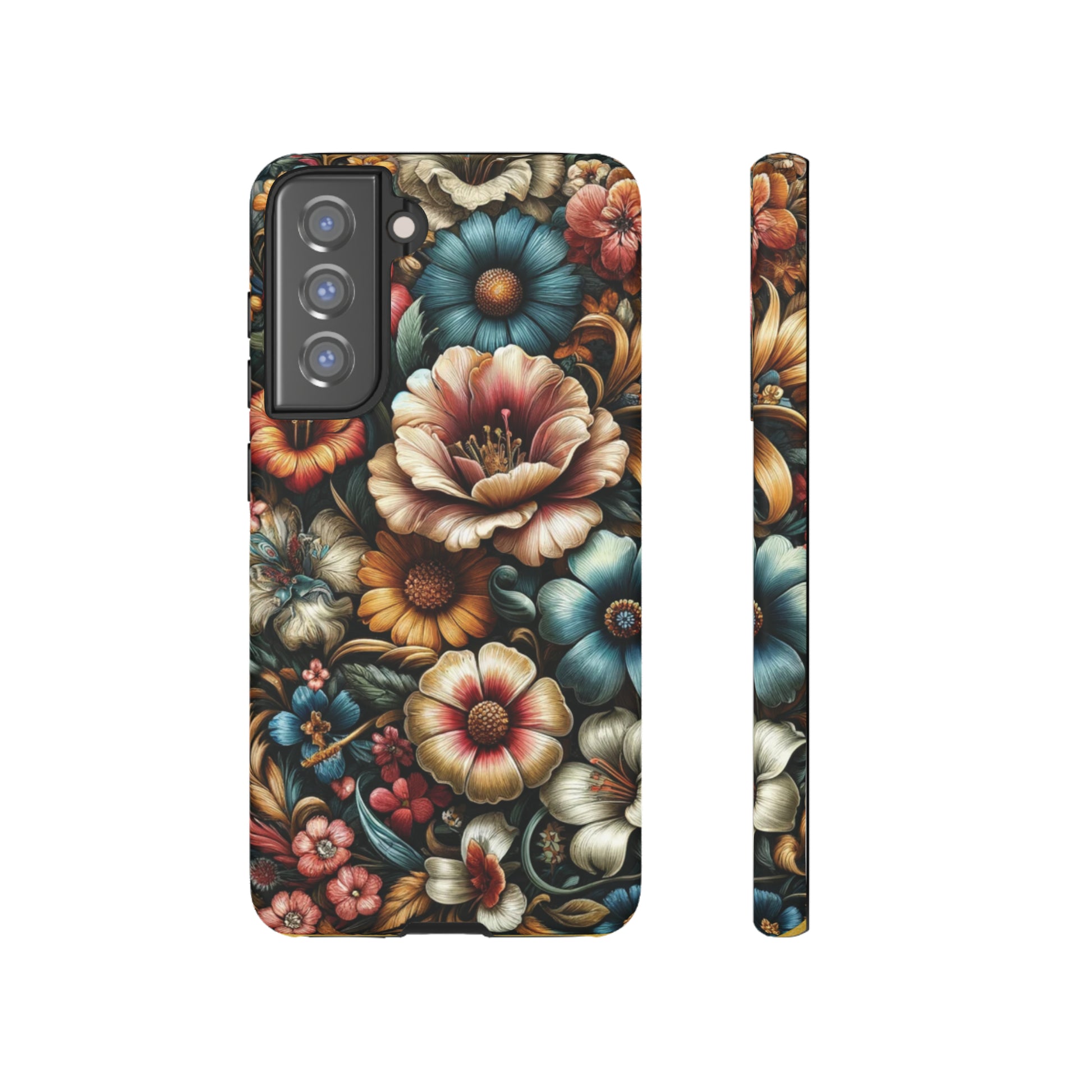 Pastel Floral Design Luxury Phone Tough Case Floral Elegant Durable Stylish for Modern Devices iPhone 15, Samsung iPhone Samsung Accessory Gift for Her.