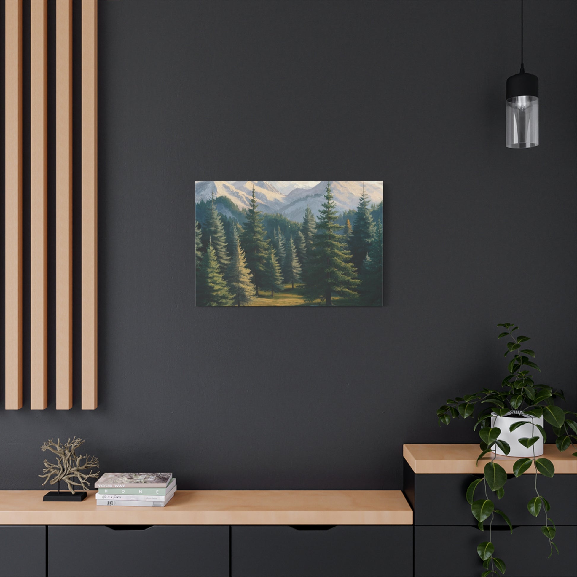 Majestic Mountain Lake Watercolor Landscape Art Print for Home Decor, Nature-Inspired Wall Art, Perfect for Living Room, Office & Gift Ideas Birthday Gift, Housewarming New House Decor.