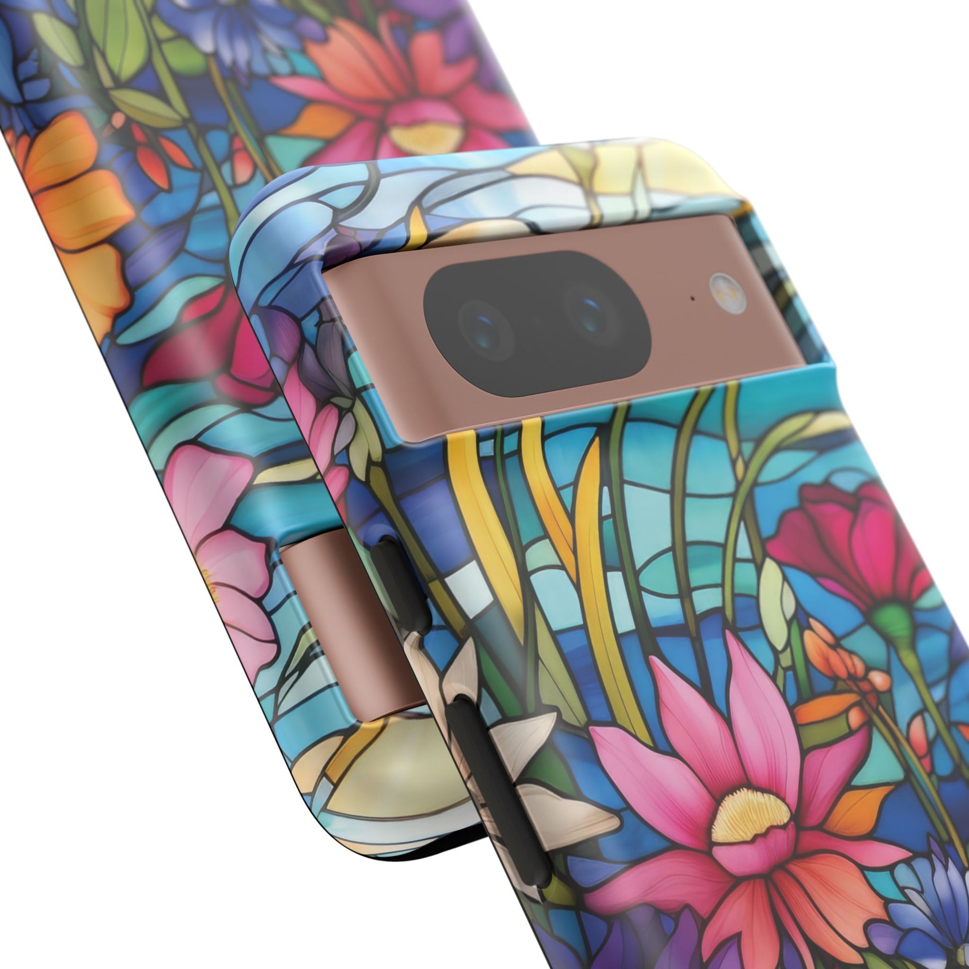 Wildflowers Stain Glass Illusion Phone Case Unique Holiday Protection for Your Device | Stylish & Durable Cover Gift for Her Phone 15, Samsung iPhone Samsung Accessory Gift for Her