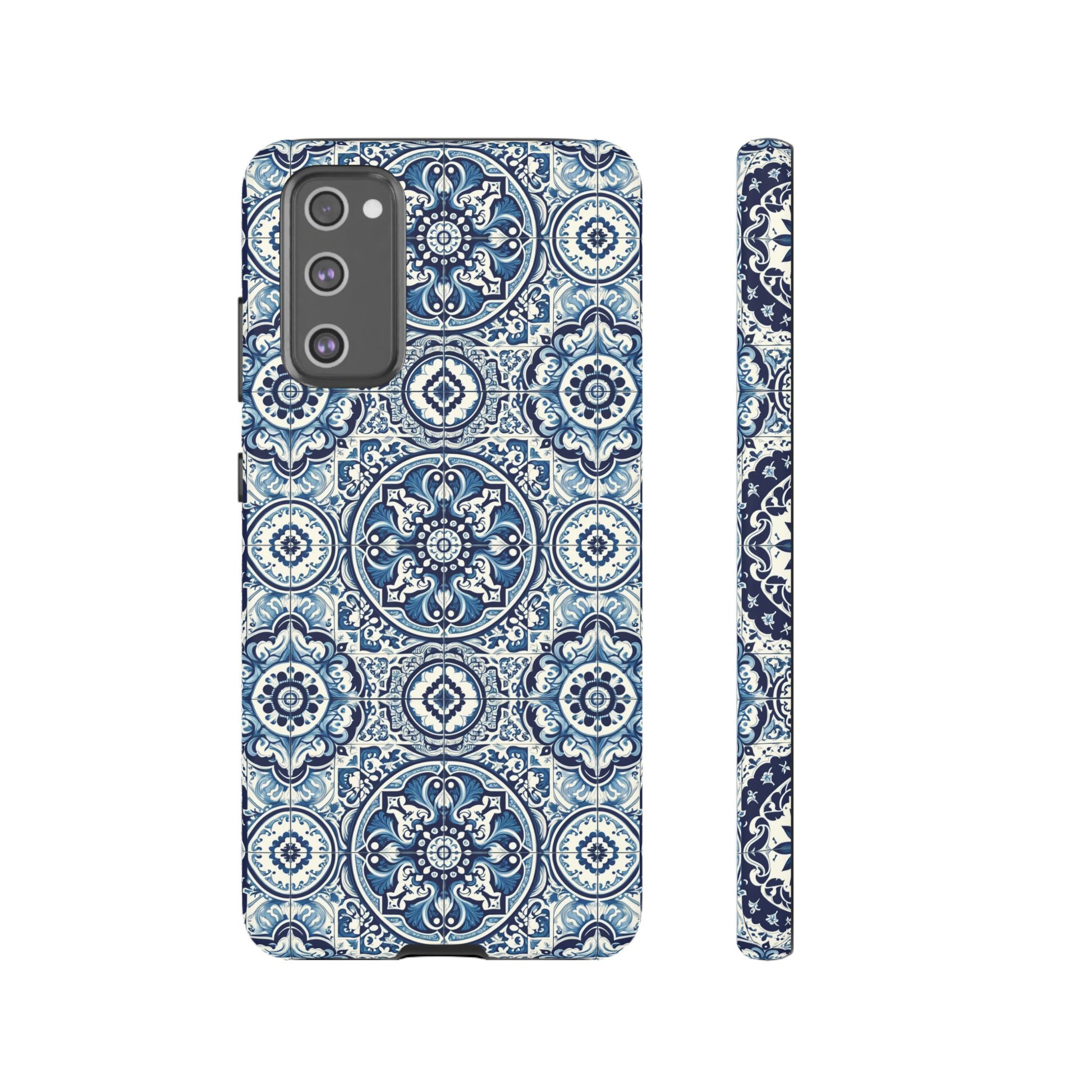 Azulejo Tile Phone Case Elegant Mediterranean Blue Porcelain Design iPhone 17, 16, 15, Samsung iPhone Samsung Accessory Gift for Her