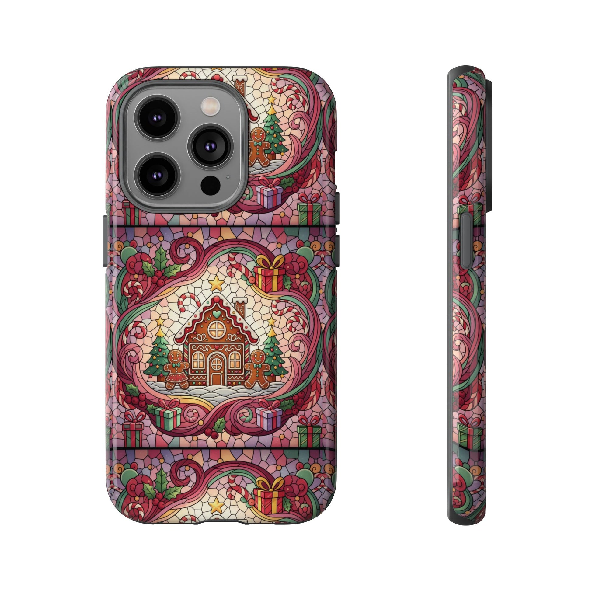 iPhone Case 17, 16  Gingerbread Stained Glass Tough Case Samsung perfect phone case