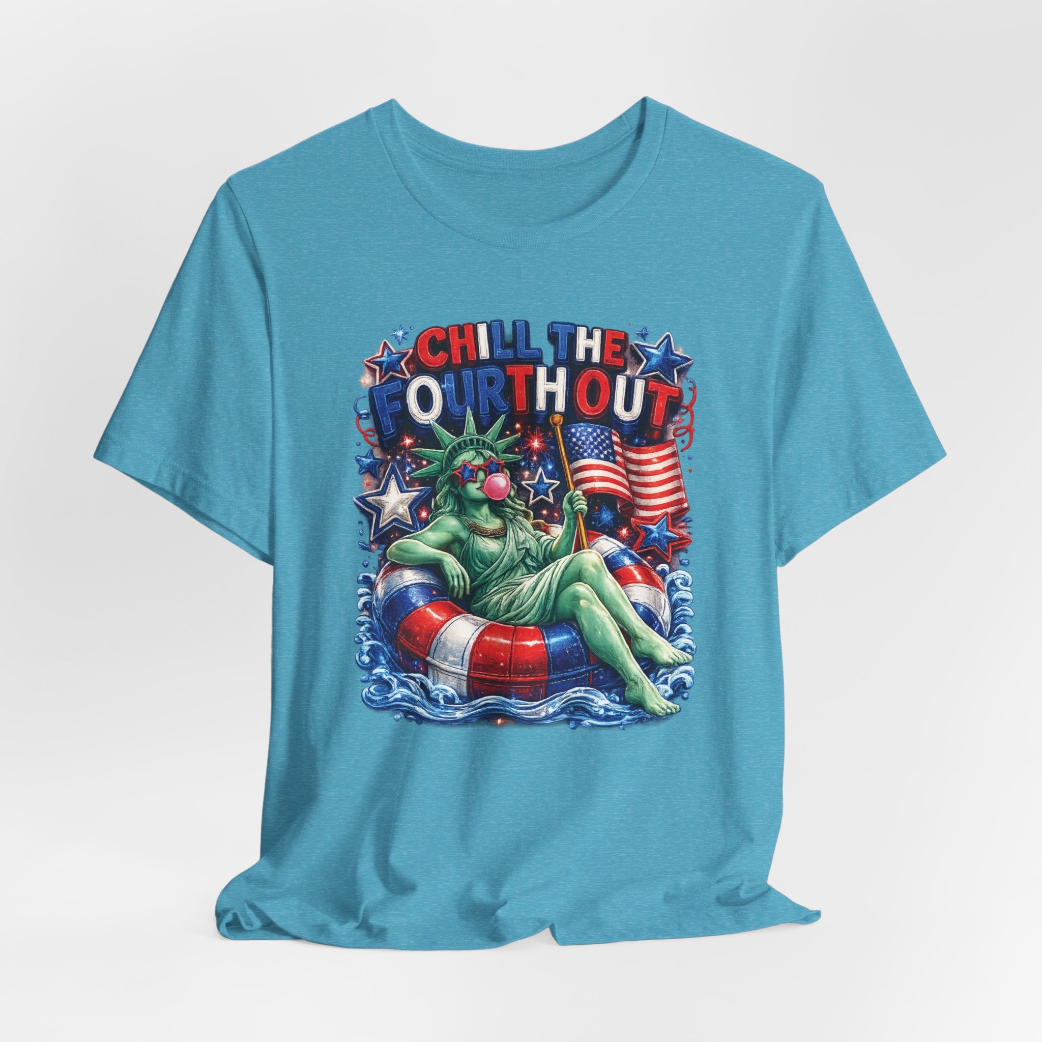 CHILL the Fourth UP Funny America T-Shirt — Patriotic 4th of July Tee