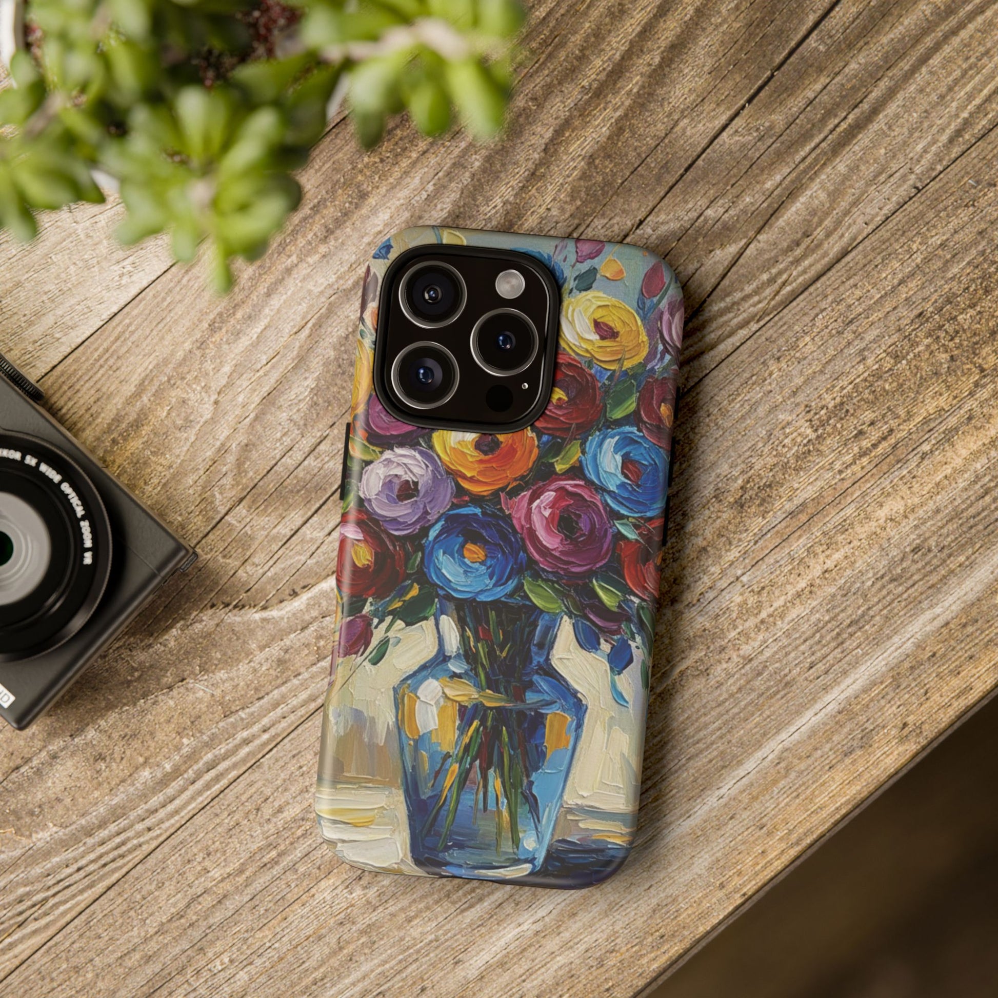 Floral Luxury Oil Painting Illusion Tough Case — Floral Art Phone Case for Art Lovers