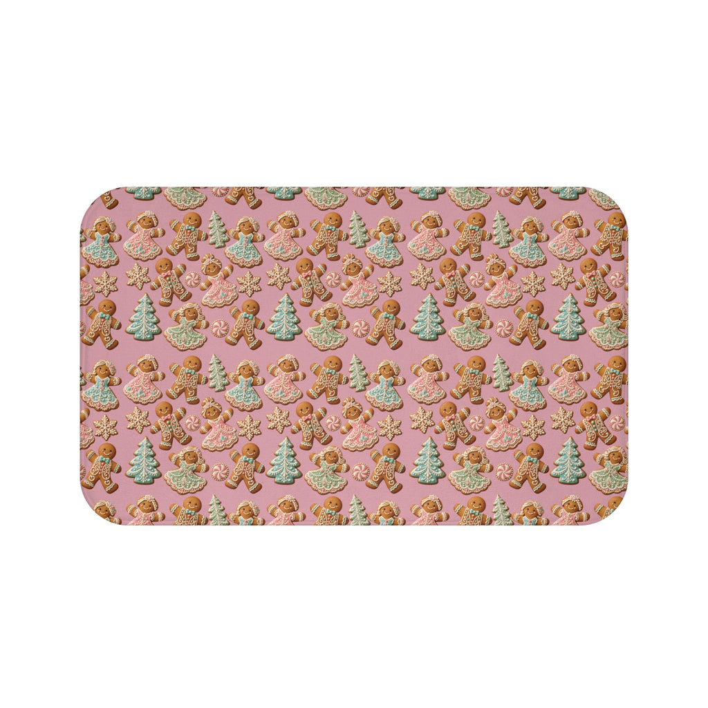 Gingerbread Cookies Pink Holiday Bath Mat update Bathroom