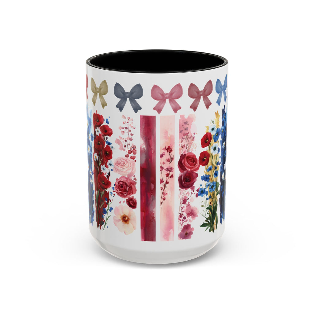 Brushstroke floral With Bows| Christian Mug with Bible Verse | Inspirational Gift for Christians | 11oz and 15oz Ceramic Coffee Mug Cozy Spring Mornings