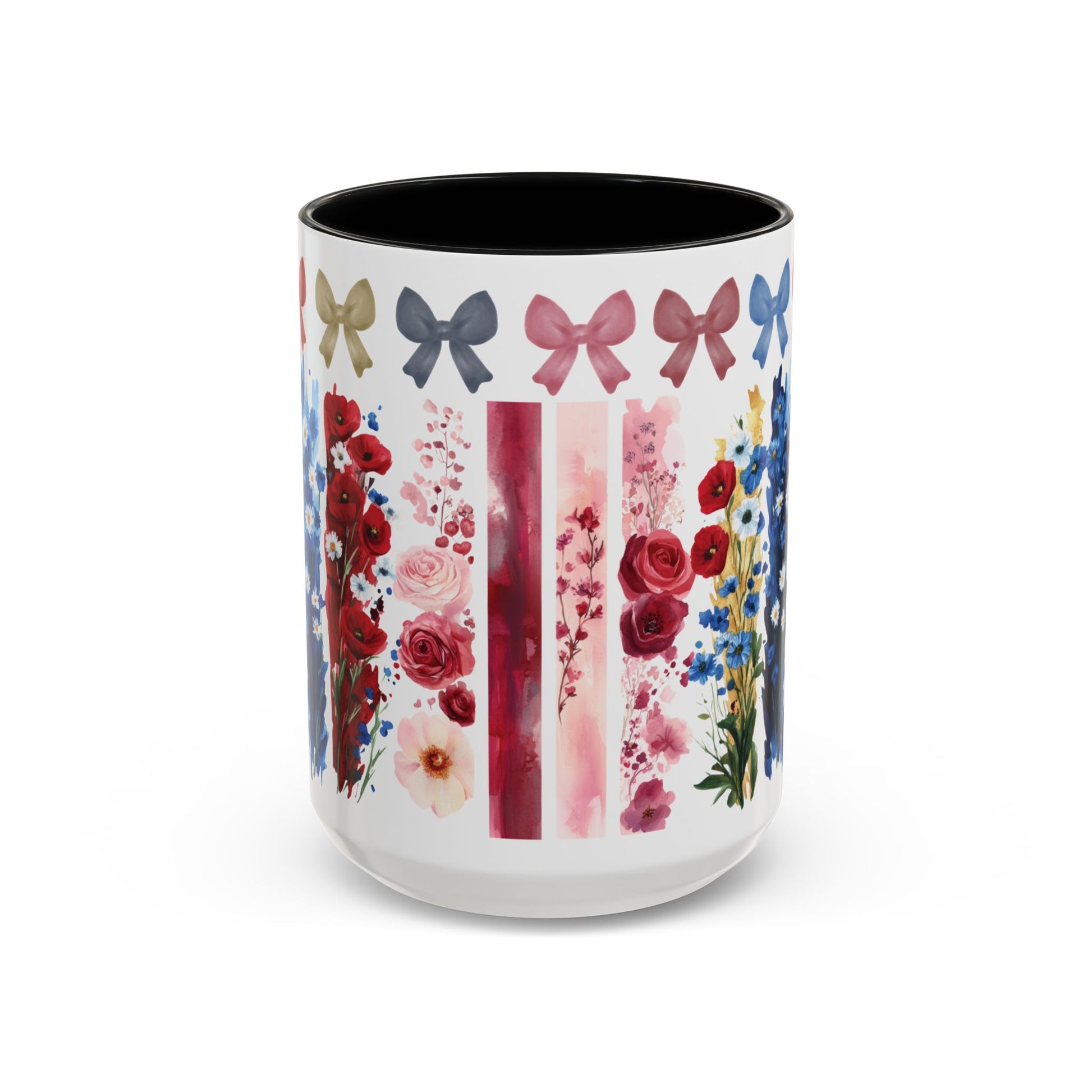 Brushstroke floral With Bows| Christian Mug with Bible Verse | Inspirational Gift for Christians | 11oz and 15oz Ceramic Coffee Mug Cozy Spring Mornings