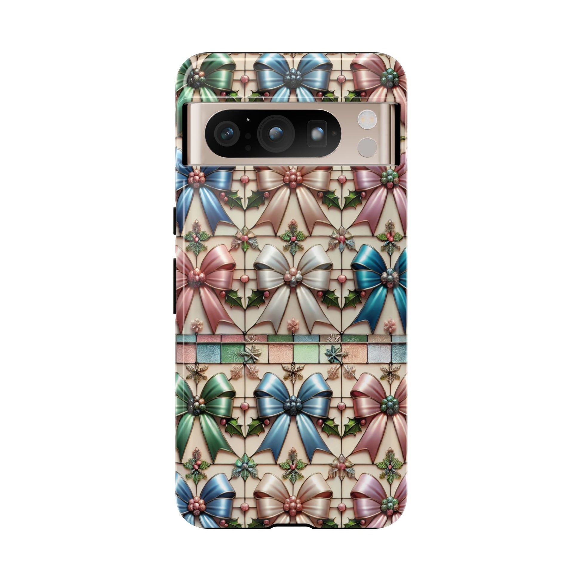 Coquette Bows Pastel Phone Case for iPhone 17 ,  15 14 13 12  21 23 Samsung, and Pixel | Stylish Protective Cover Gift for Her Perfect for Floral Lover