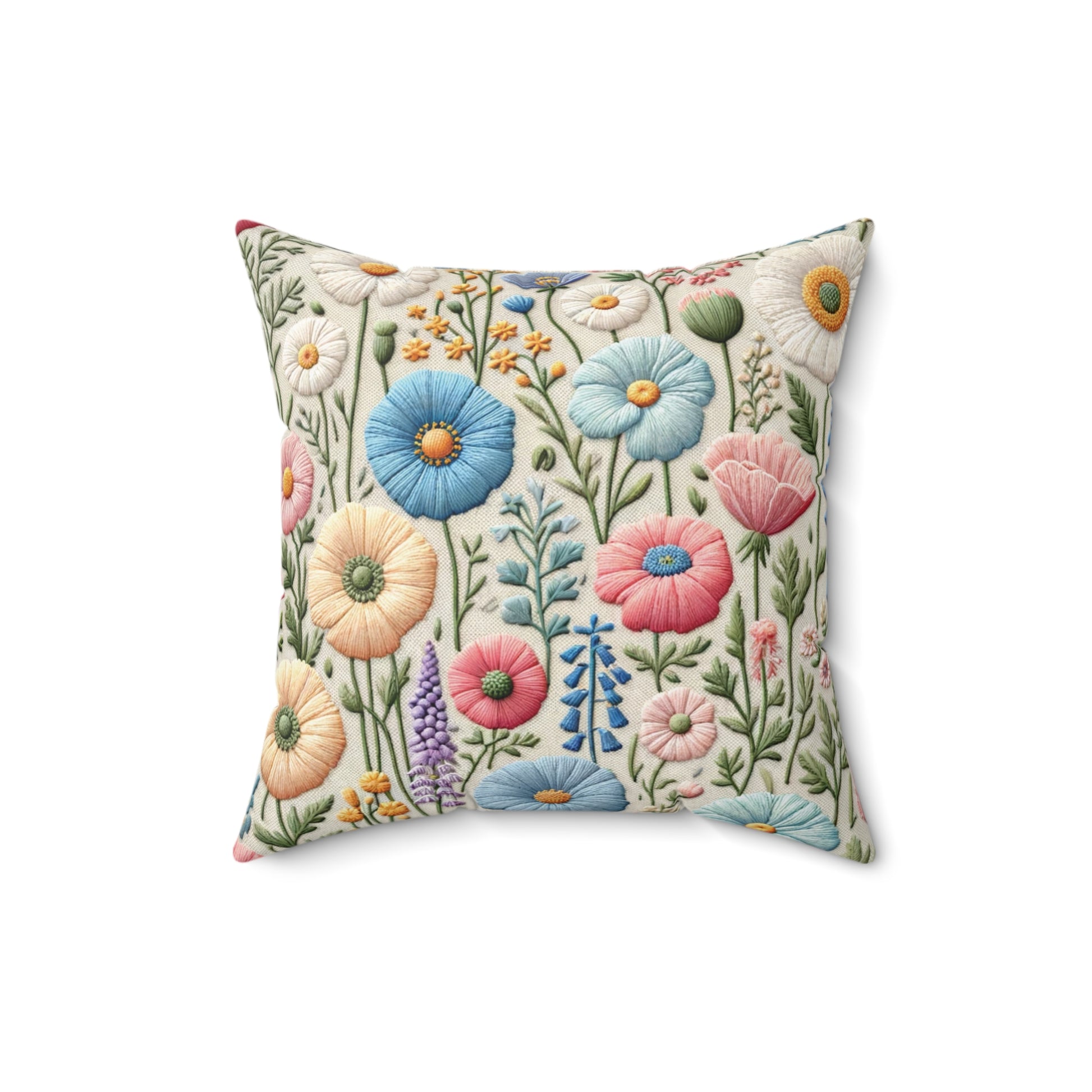 Boho Pastel Wildflowers Decorative Pillow Home Accents Mother's Day Gift Luxurious Home Living Room Comfort for Bedroom or Housewarming Gift New House, Bridal Shower Gift.