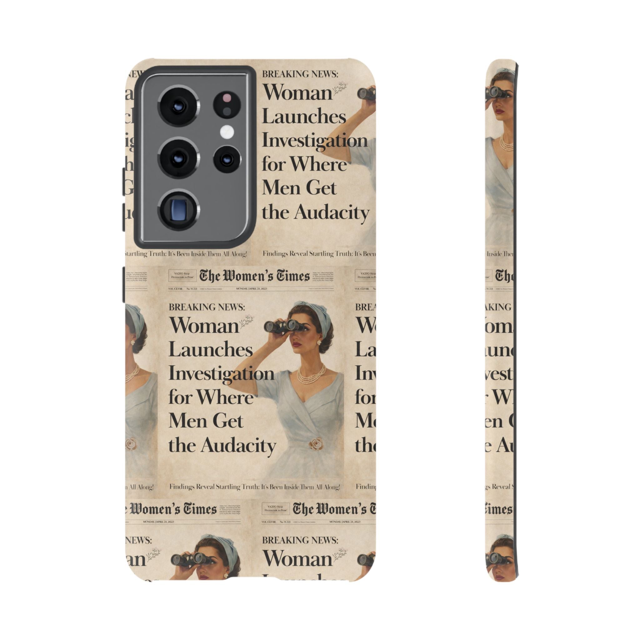 Funny Vintage Sarcastic Women Phone Case | Retro Sarcasm Text Design