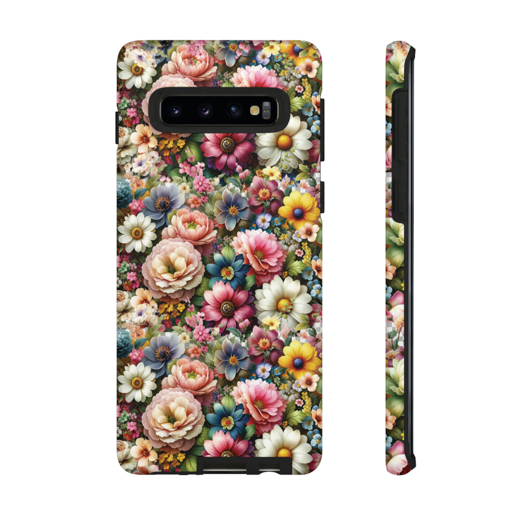 Floral Luxury Phone Tough Case Floral Elegant Durable Stylish for Modern Devices iPhone 15, Samsung iPhone Samsung Accessory Gift for Her.