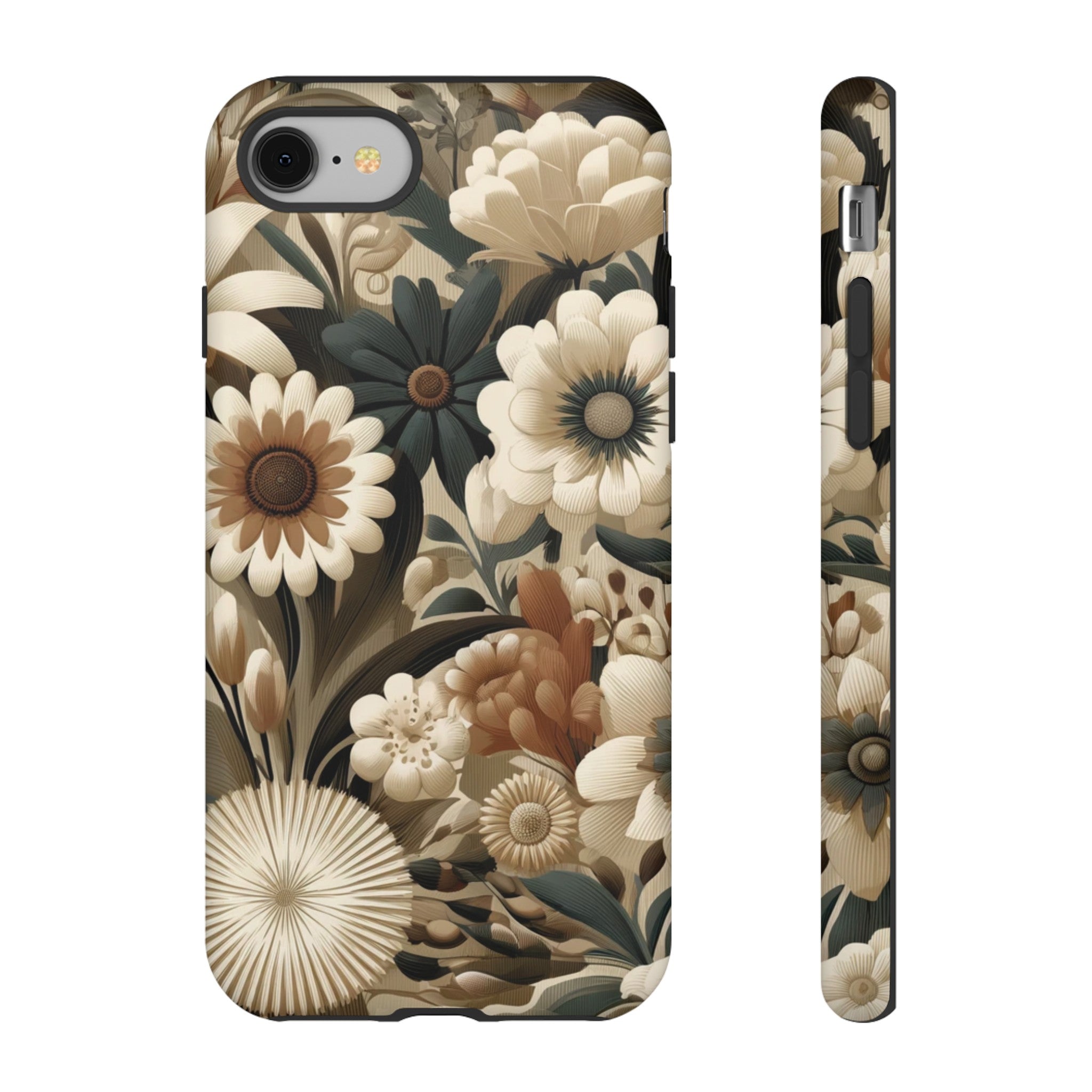 Mid-century Modern Floral Phone Case Durable for iPhone Samsung Gift iPhone 15, 14, 13 Samsung Pixel Gift for Mom Accessory Gift for Her