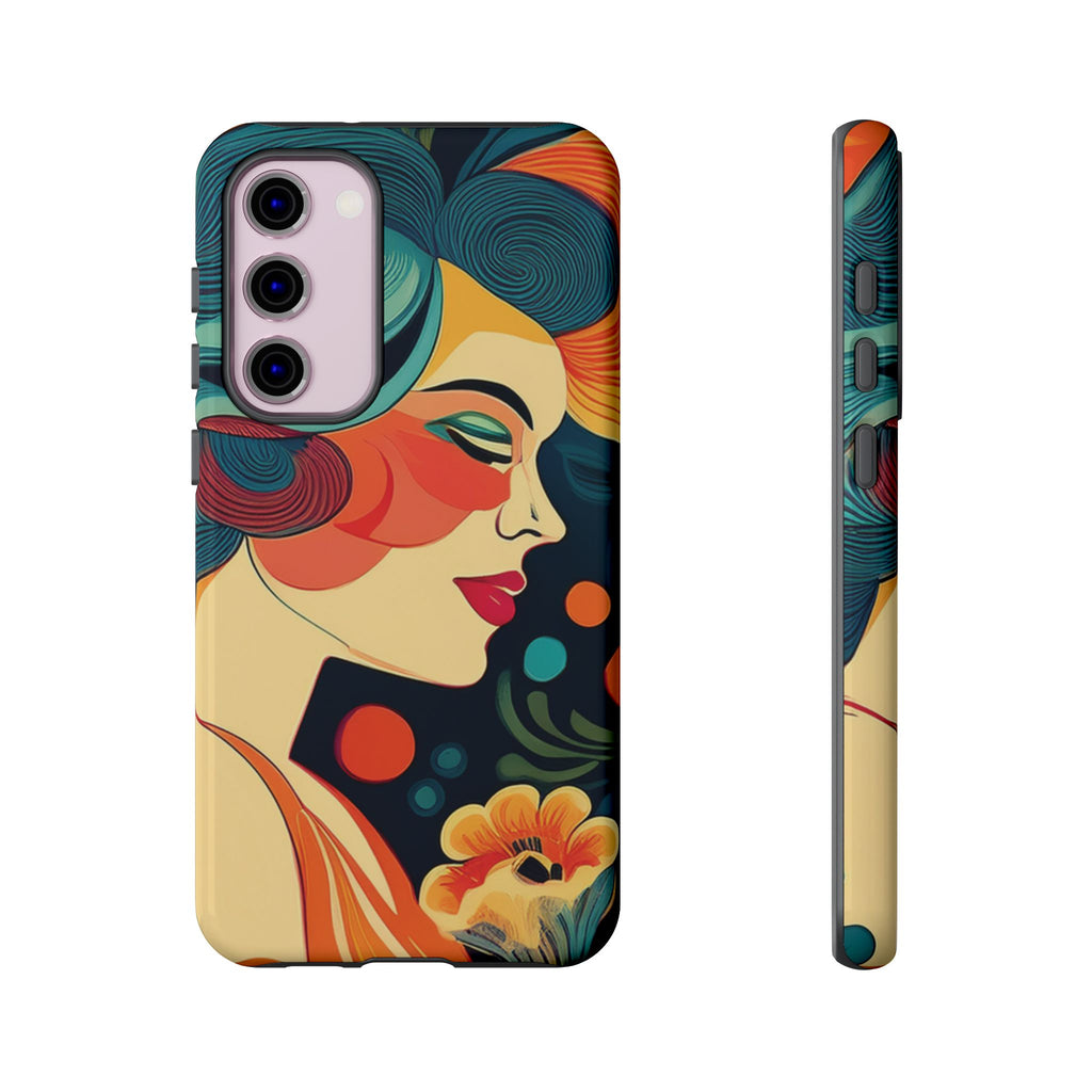 Coque de Téléphone Esthétique Années 50 Rétro Design d'Inspiration Vintage aux Couleurs Pastel Housse Style Mid-Century pour Modèles iPhone et Samsung Galaxy