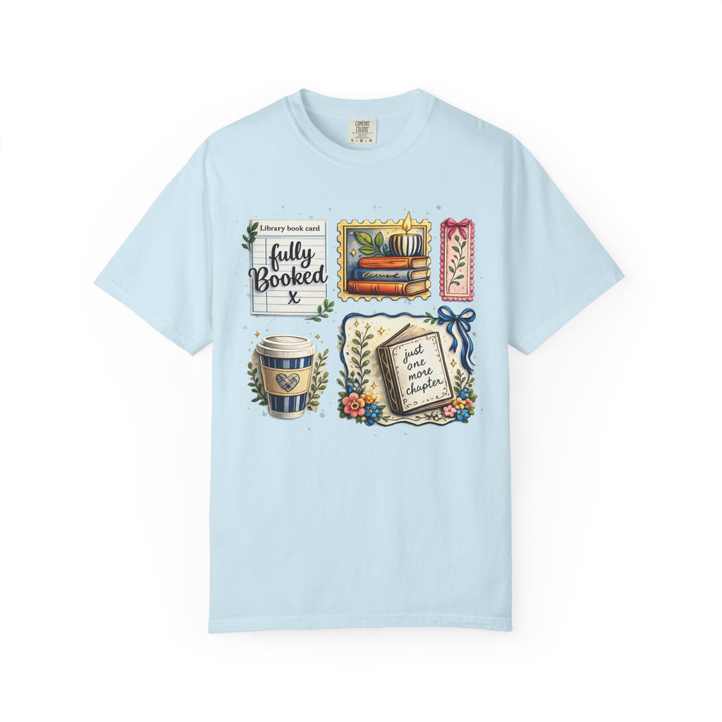 T-shirt Comfort Colors "Just One More Chapter & Coffee" – Confortable pour les amoureux des livres