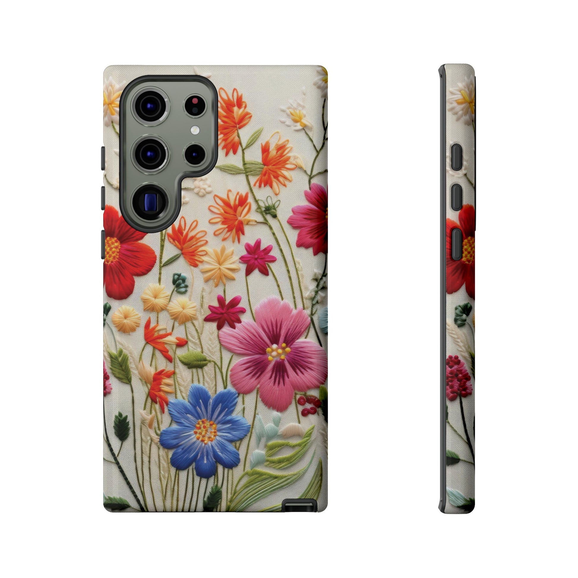 3D Floral Phone Case Elegant Faux Flower Durable for iPhone Samsung Smartphone iPhone 15, 14, 13 Samsung Gift for Mom