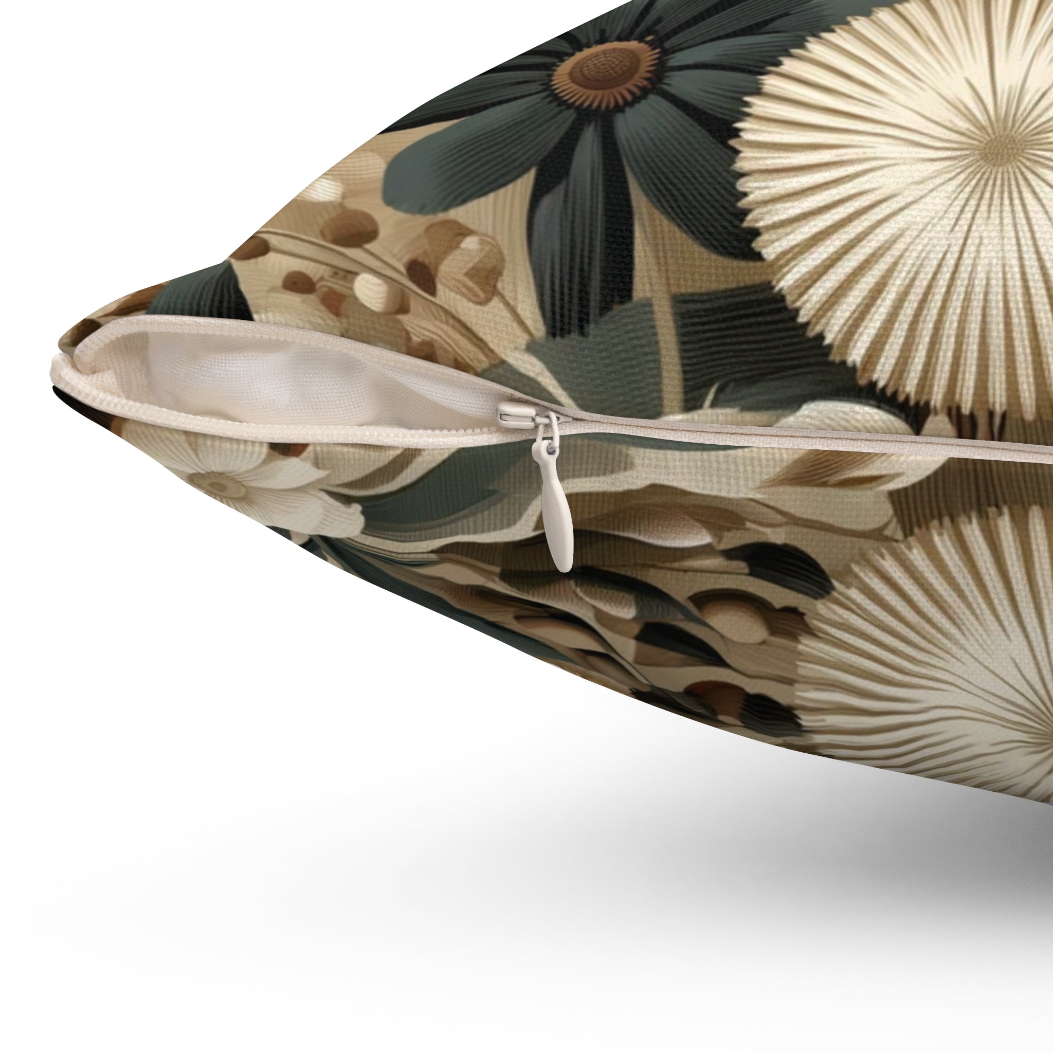 Mid-century Modern Floral Square Pillow Elegant Holiday Decor Perfect for all Seasonal Decorations Perfect Accent for Living Rooms, Bedrooms, Soft, Durable, Pillow Gift New House, Bridal Shower Gift - MRSBYVALLE