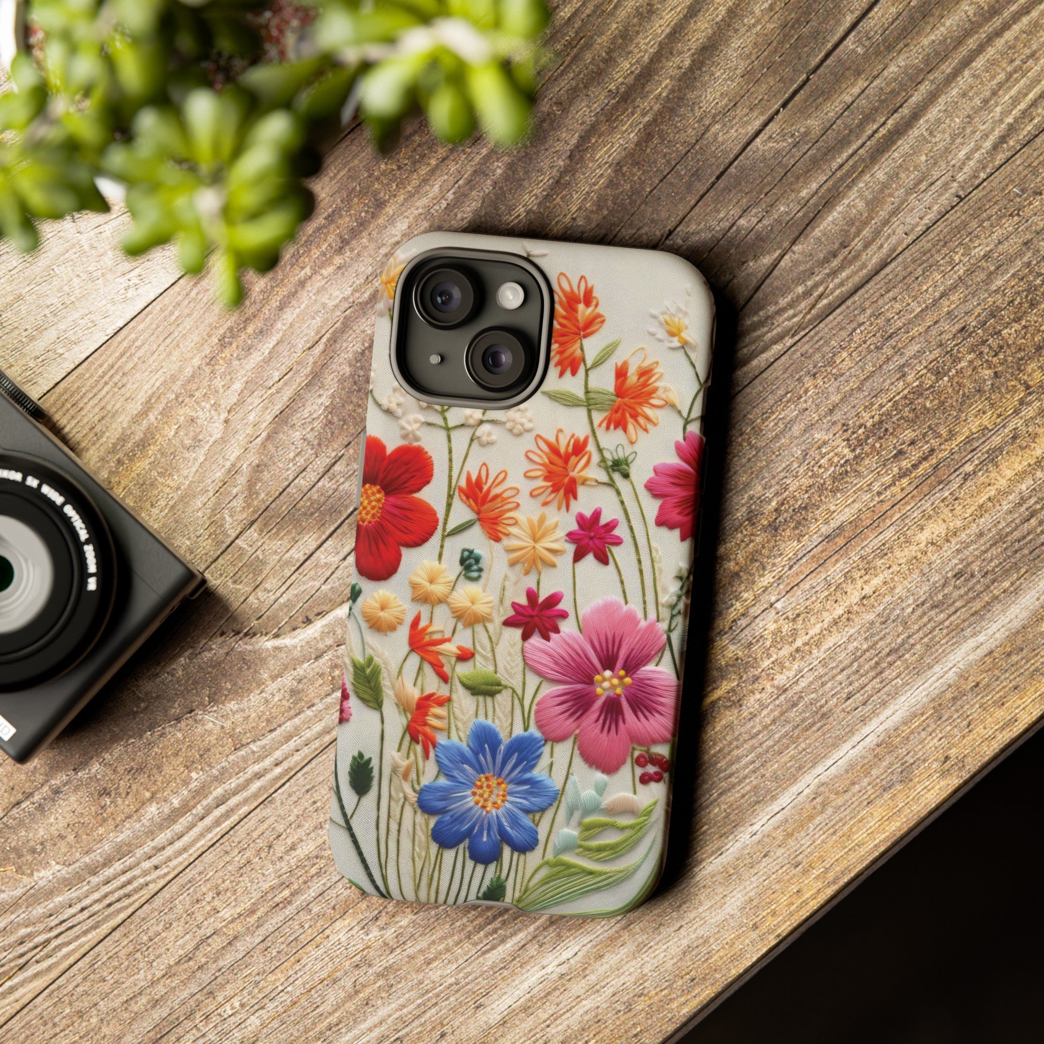 3D Floral Phone Case Elegant Faux Flower Durable for iPhone Samsung Smartphone iPhone 15, 14, 13 Samsung Gift for Mom