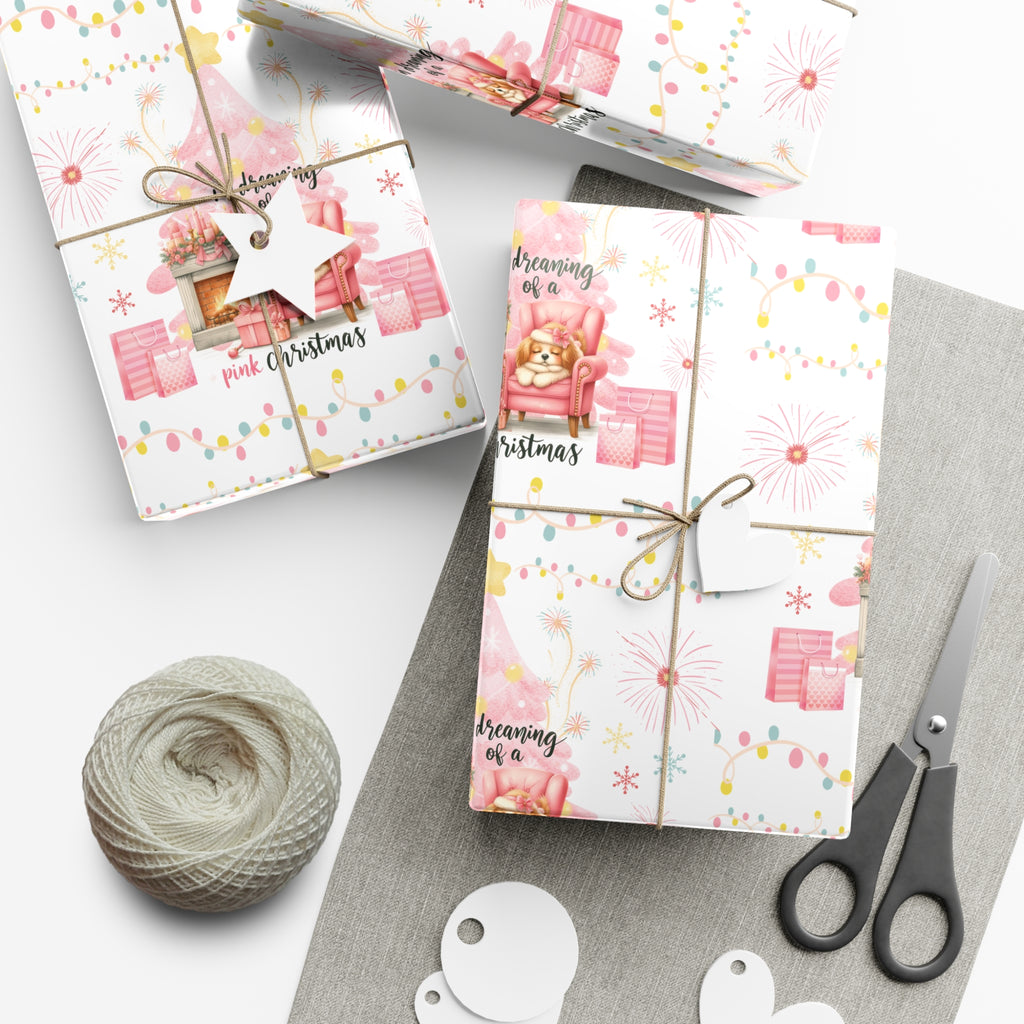 Pink Christmas Pink Gift Wrap Holiday Edition Perfect for Celebrate the Festive Charm in This Limited Christmas Collection Premium Quality - MRSBYVALLE