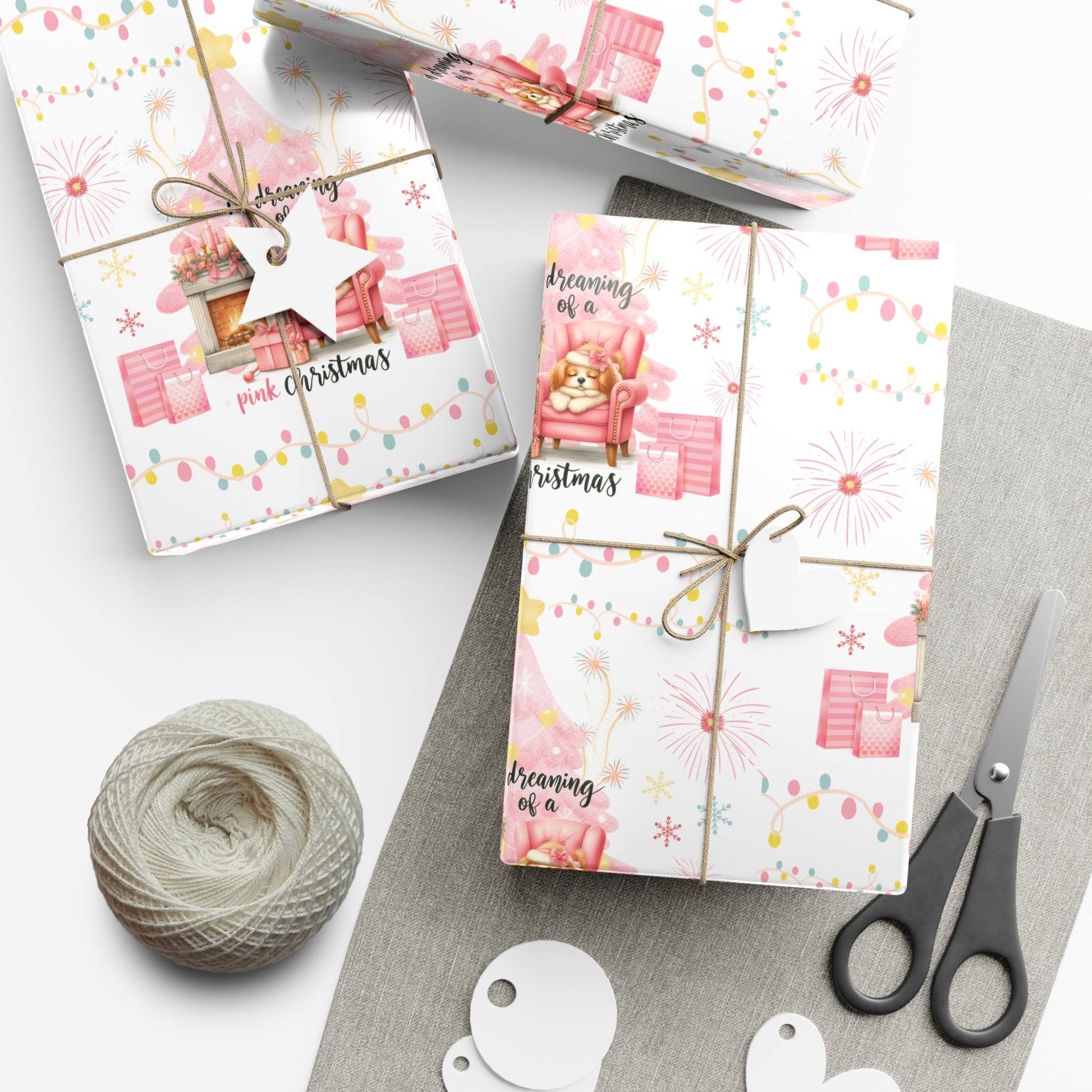 Pink Christmas Pink Gift Wrap Holiday Edition Perfect for Celebrate the Festive Charm in This Limited Christmas Collection Premium Quality - MRSBYVALLE
