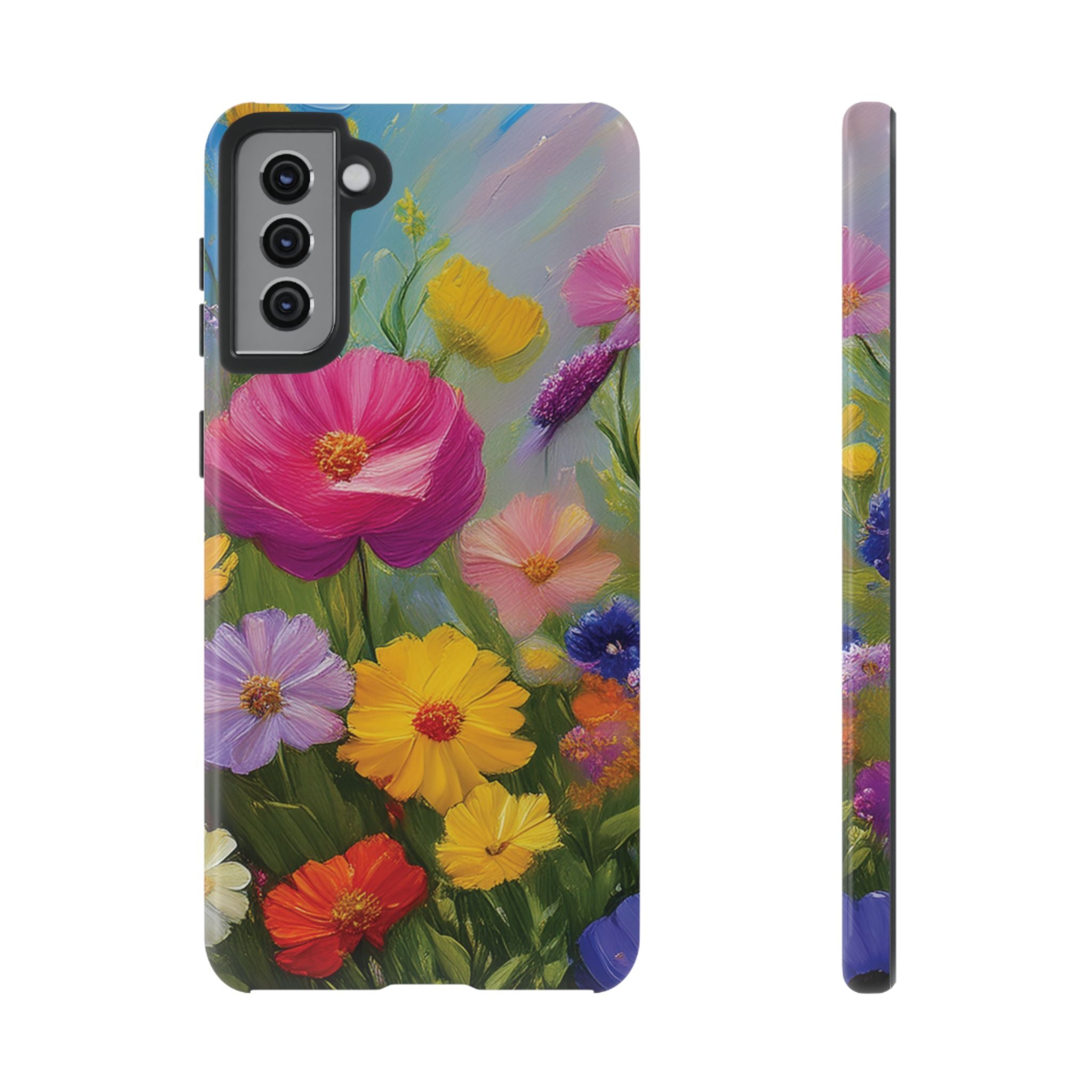 Vibrant Wildflower Painting Phone Case Hand-Painted Floral Art Design | Bright Nature-Inspired Cover | Perfect Gift for Flower Lovers iPhone & Galaxy