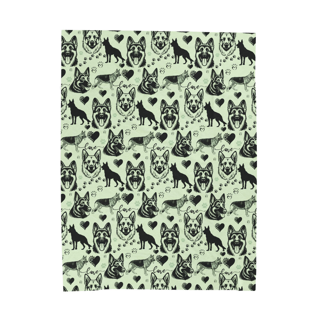 German Shepherd Velveteen Plush Blanket — Cozy Dog Lover Throw