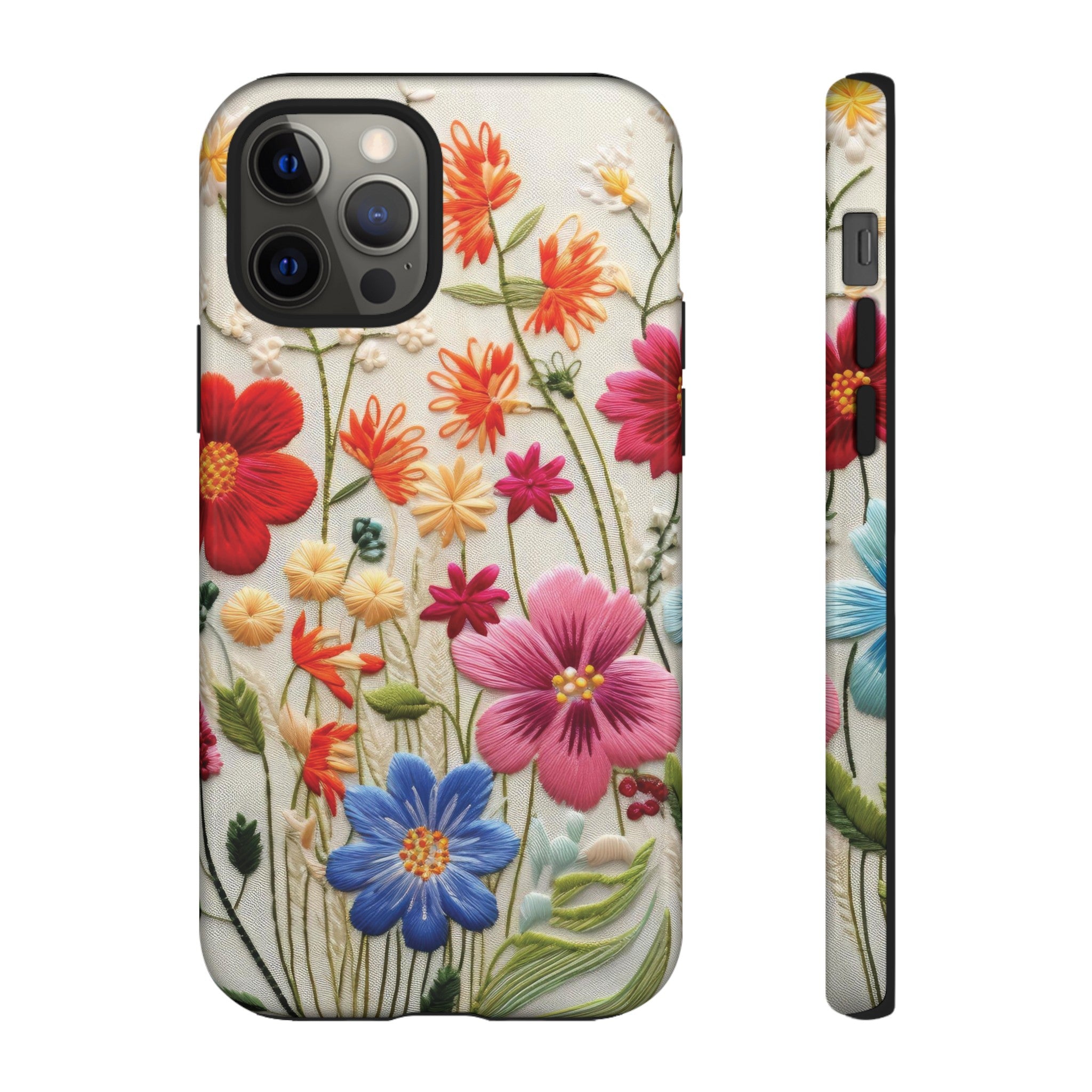 3D Floral Phone Case Elegant Faux Flower Durable for iPhone Samsung Smartphone iPhone 15, 14, 13 Samsung Gift for Mom