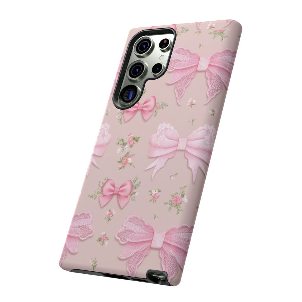 Luxury Pink Bow Phone Case – Cute & Protective Cover for iPhone & Samsung Gift for Her