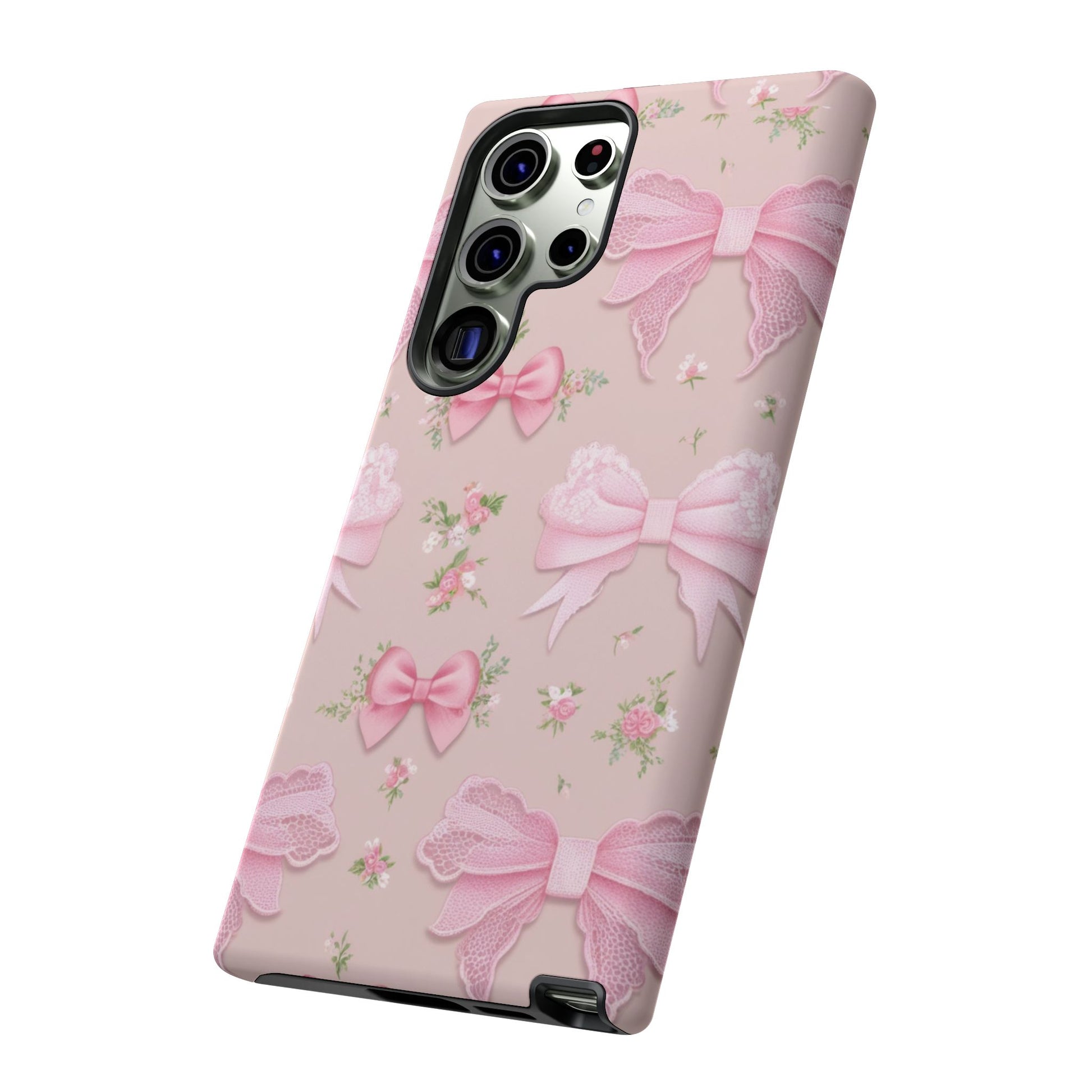 Luxury Pink Bow Phone Case – Cute & Protective Cover for iPhone & Samsung Gift for Her