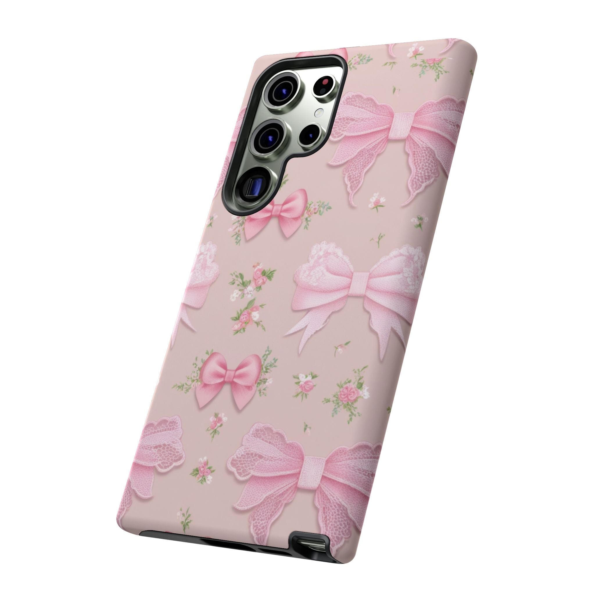 Luxury Pink Bow Phone Case – Cute & Protective Cover for iPhone & Samsung Gift for Her
