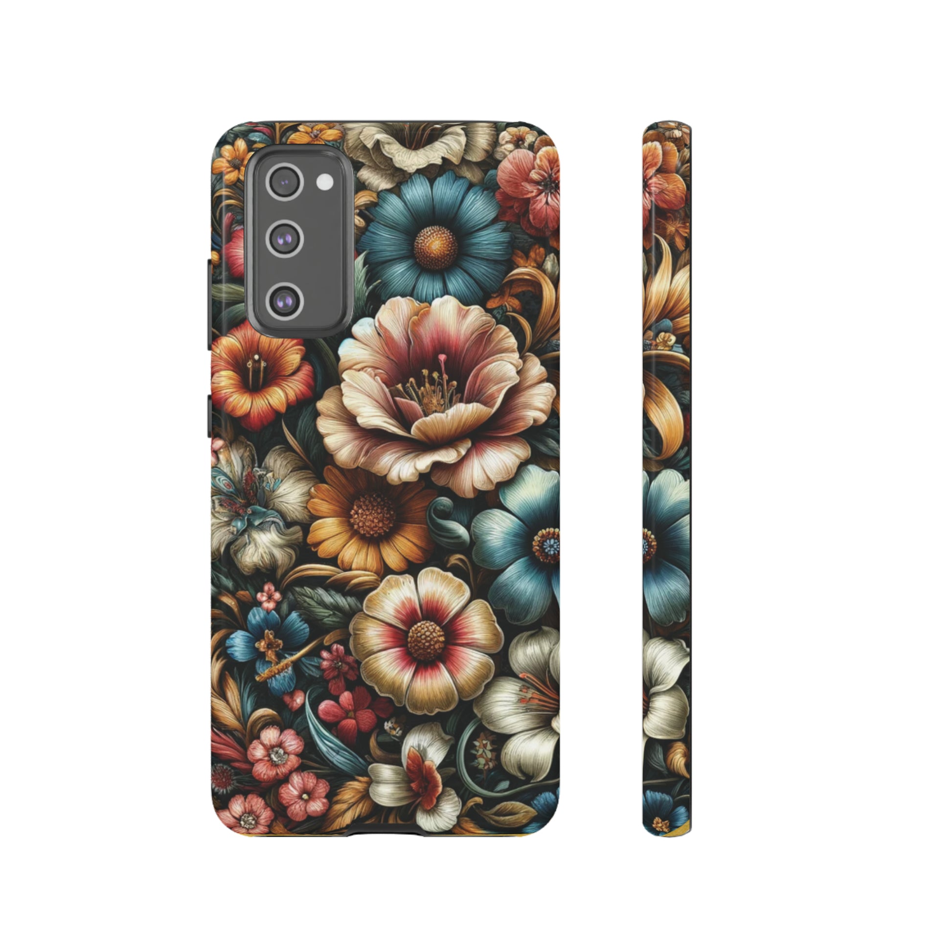 Pastel Floral Design Luxury Phone Tough Case Floral Elegant Durable Stylish for Modern Devices iPhone 15, Samsung iPhone Samsung Accessory Gift for Her.