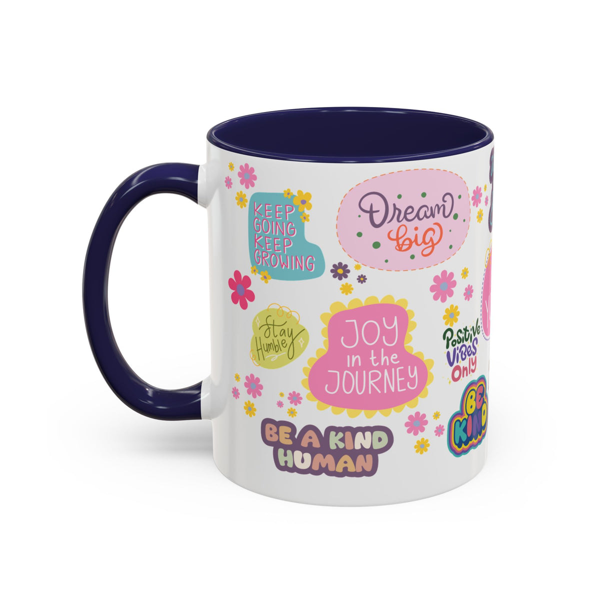 Good Vibes Only Coffee Mug 11 & 15 oz Ceramic Inspirational Cup, Positive Affirmation Gift for Mom, Teacher & Coworker | Morning Motivation Mother's Day, or Cozy Spring Mornings