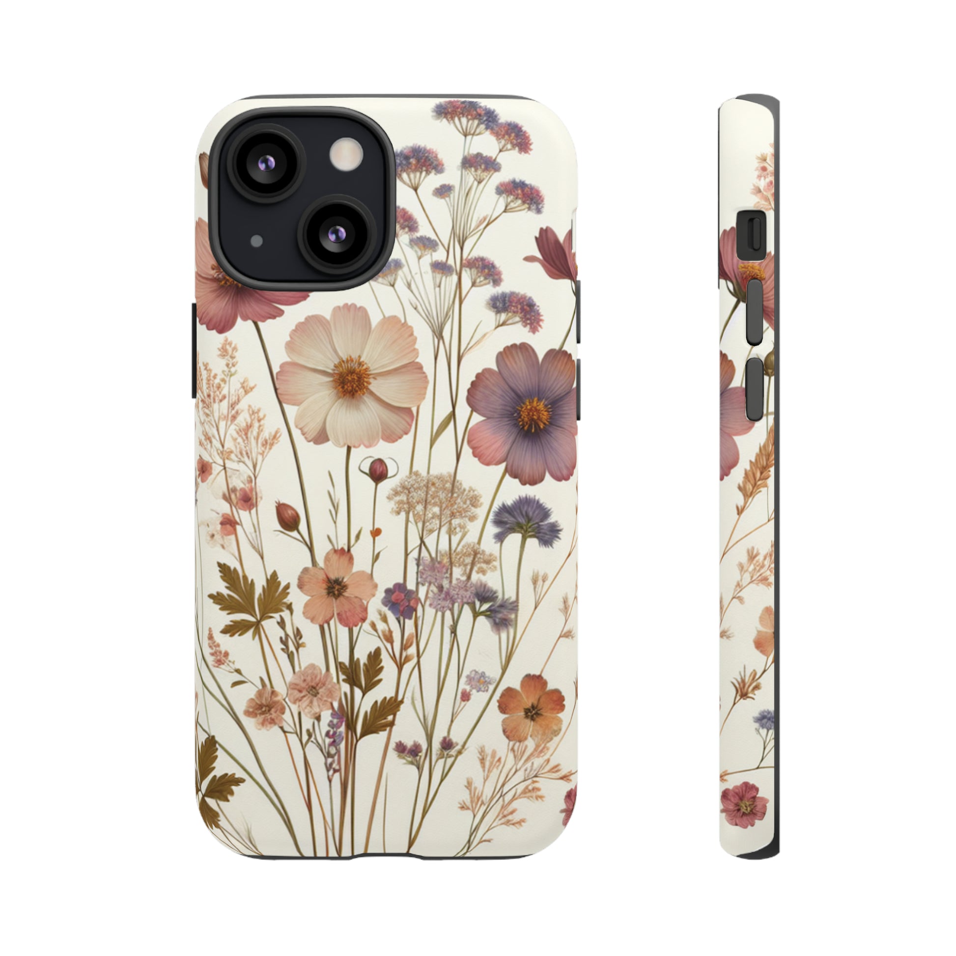 Wildflower Boho Luxury Phone Tough Case Floral Elegant Durable Stylish for Modern Devices iPhone 15, Samsung iPhone Samsung Accessory Gift for Her.