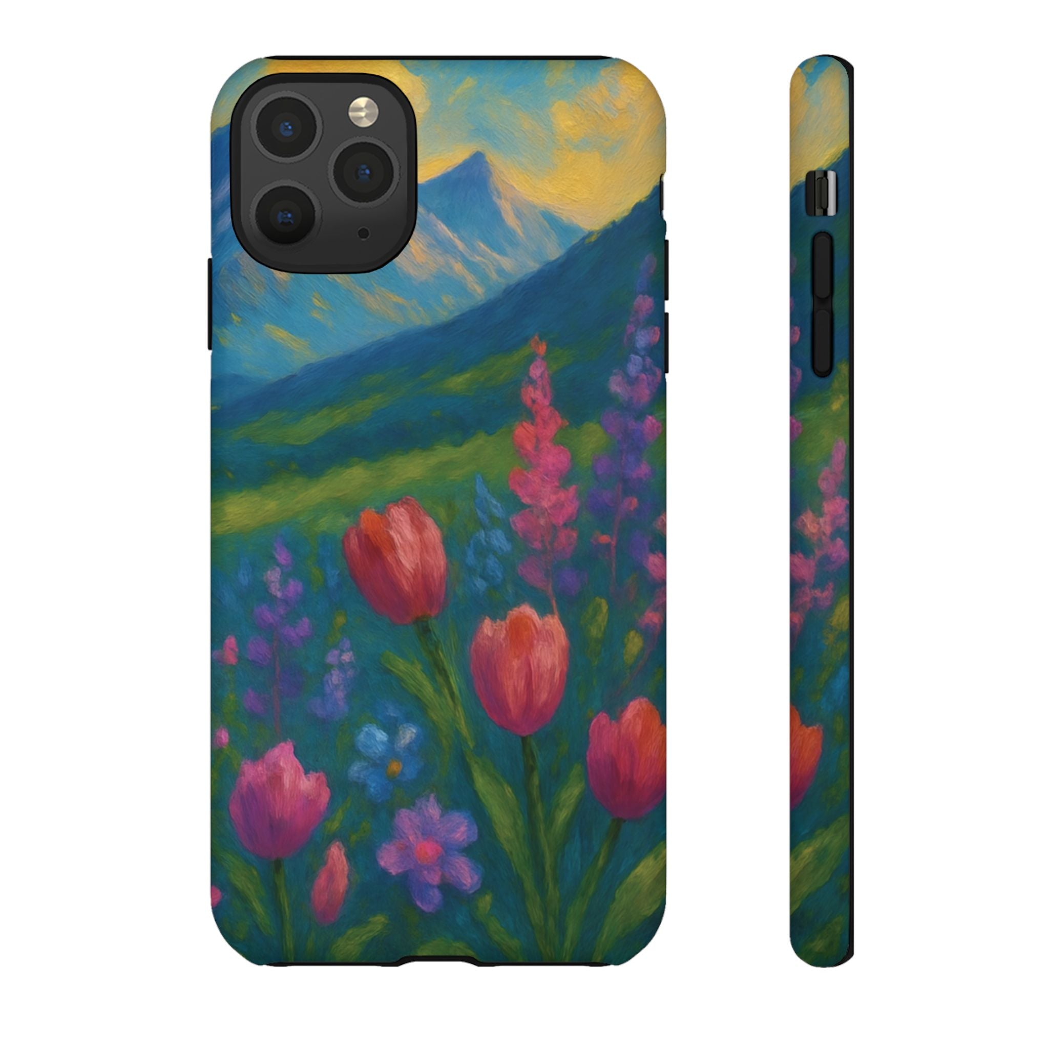 Mountains Wildflowers Phone Case | Vibrant Botanical Floral Design | Nature-Inspired Protective Cover for iPhone & Samsung | Trendy Aesthetic Gift Idea