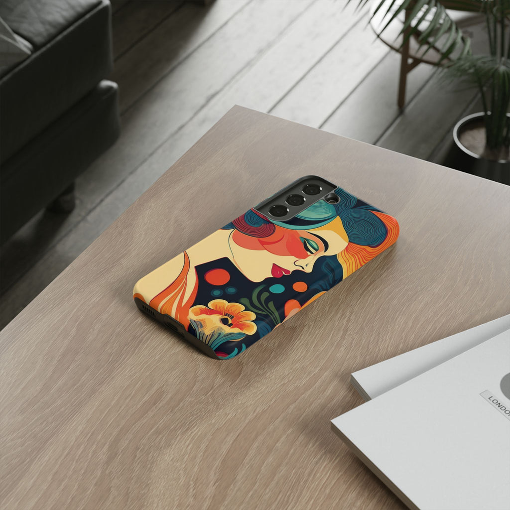 Coque de Téléphone Esthétique Années 50 Rétro Design d'Inspiration Vintage aux Couleurs Pastel Housse Style Mid-Century pour Modèles iPhone et Samsung Galaxy