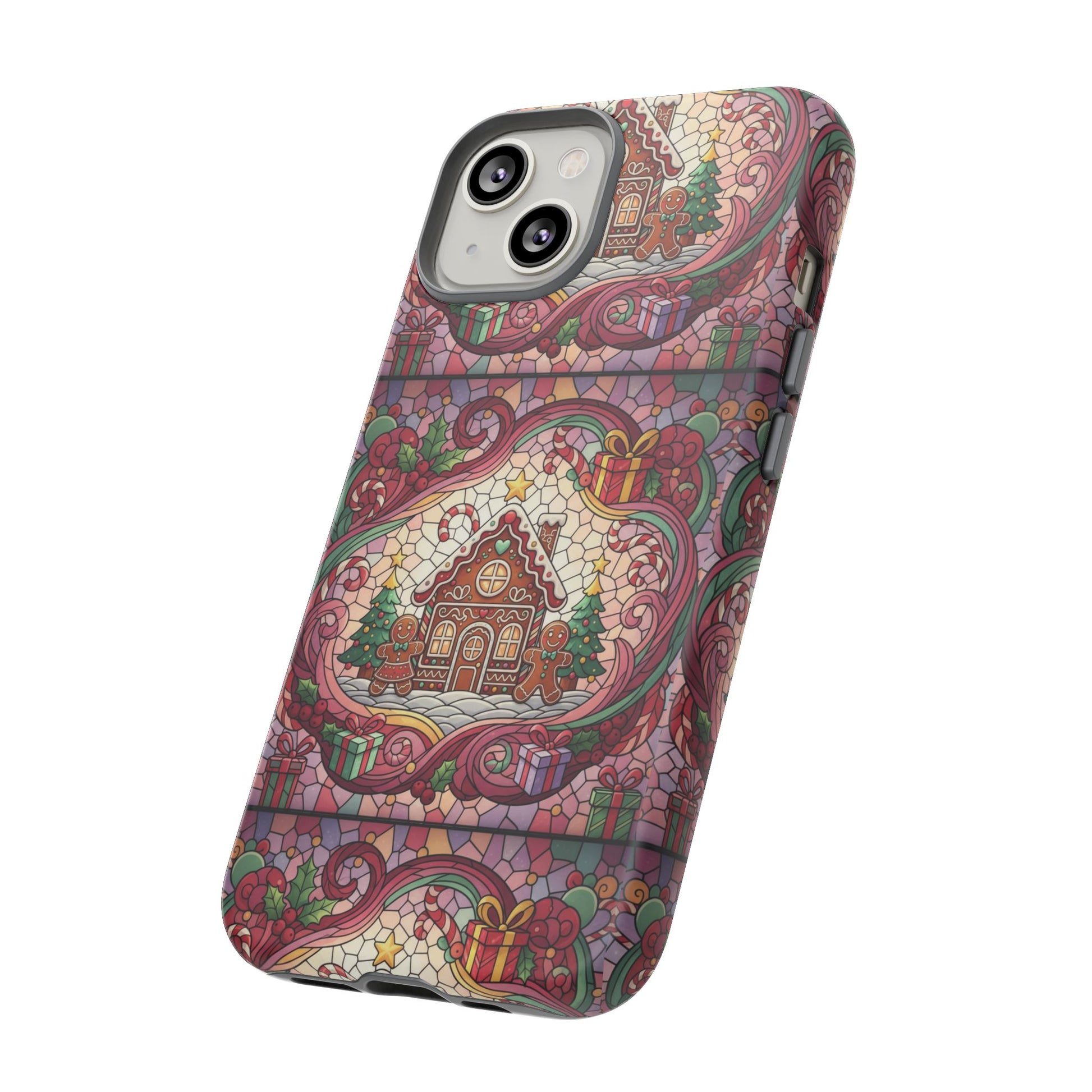 iPhone Case 17, 16  Gingerbread Stained Glass Tough Case Samsung perfect phone case