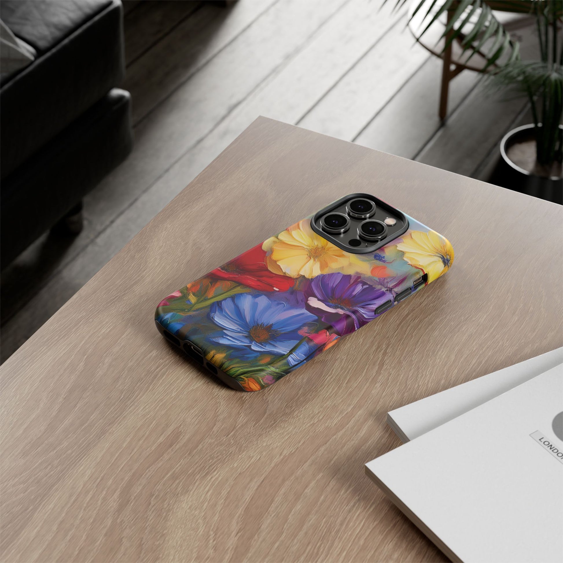 Bold Wildflower Phone Case Bright Hand-Painted Floral Art Vibrant Botanical Design for iPhone & Samsung | Trendy Nature Lover Gift Phone  Galaxy