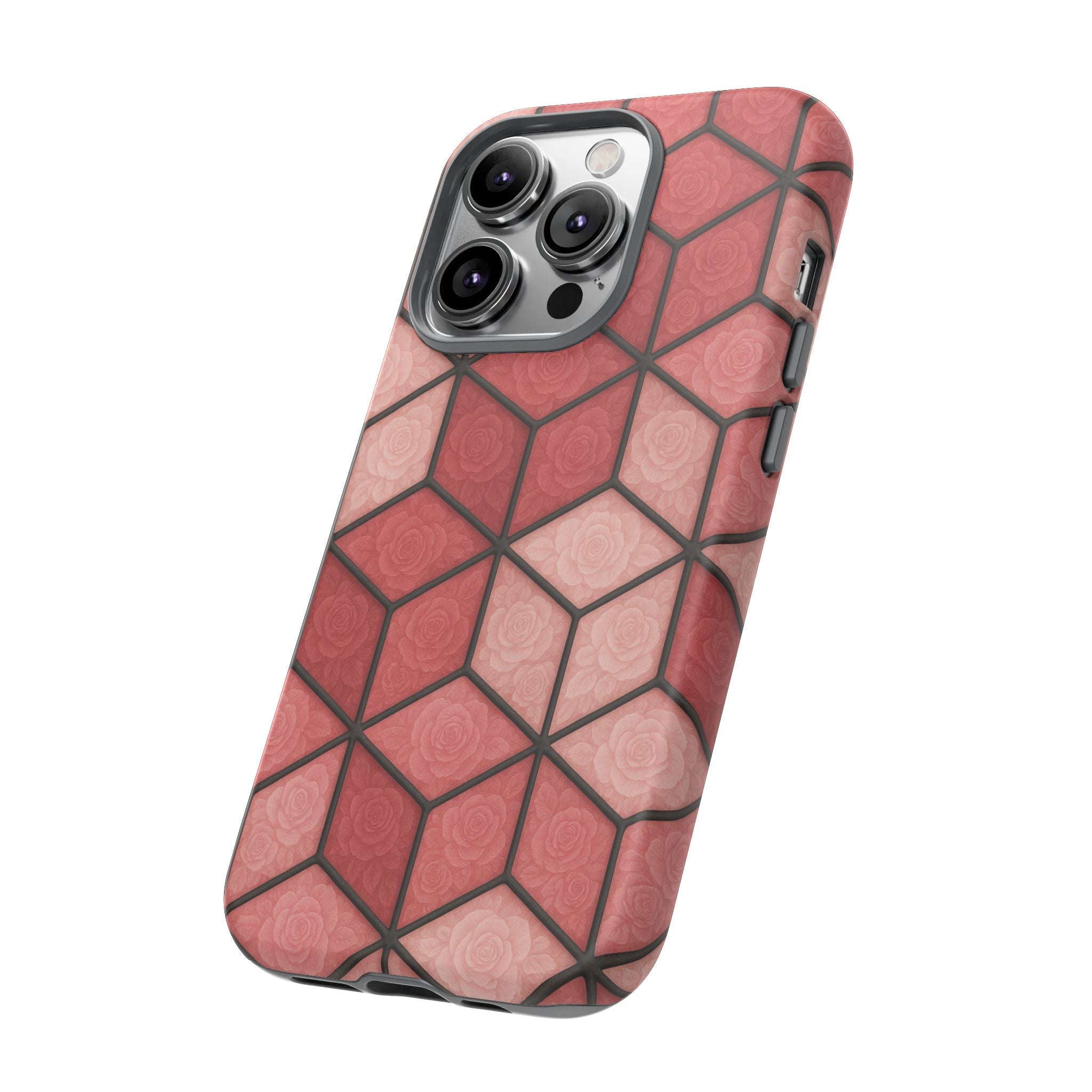 Geometric Stained Glass Illusion Phone Case Colorful Abstract Art, Aesthetic Protective Cover for iPhone, Samsung & Google, Unique Gift Idea Mom