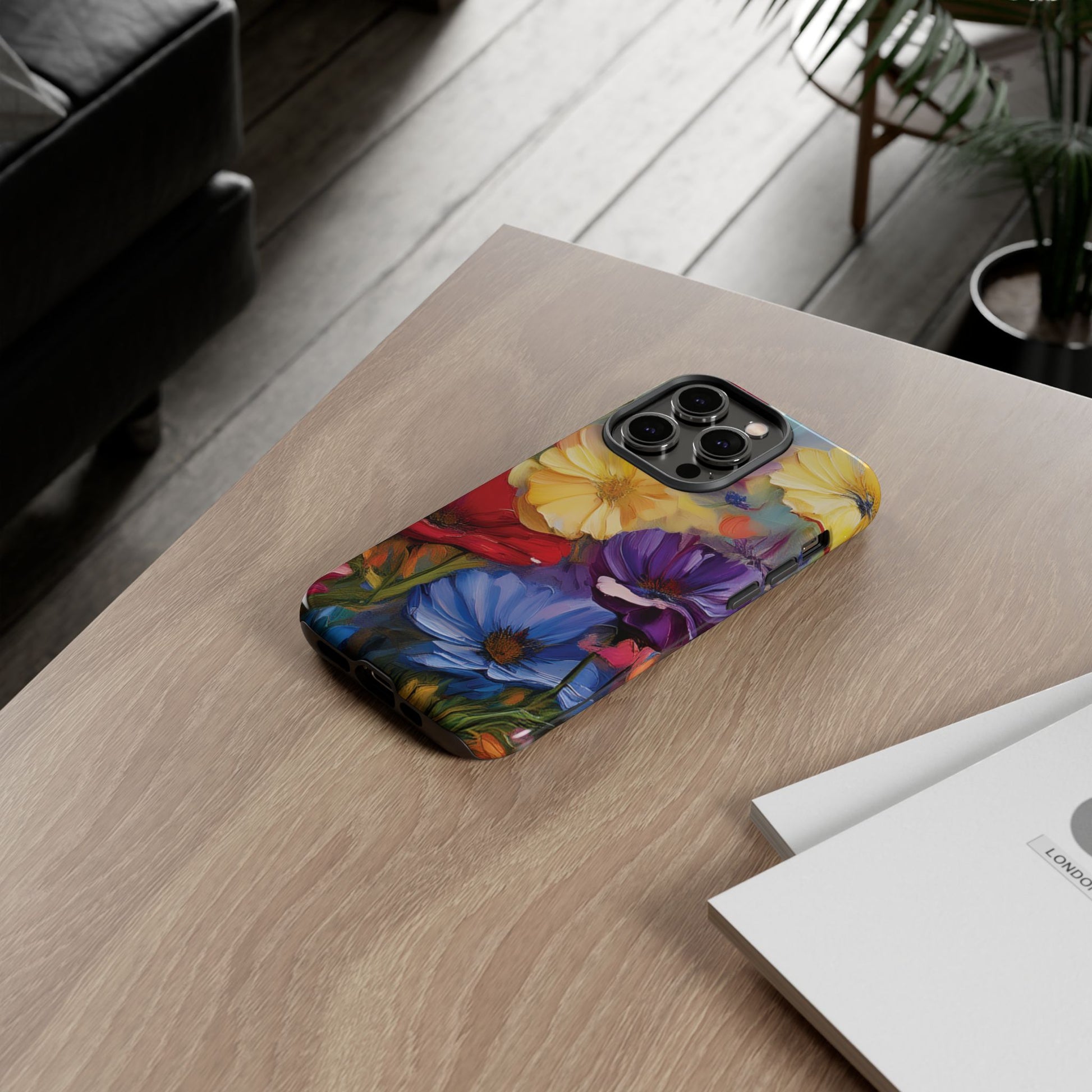 Bold Wildflower Phone Case Bright Hand-Painted Floral Art Vibrant Botanical Design for iPhone & Samsung | Trendy Nature Lover Gift Phone  Galaxy