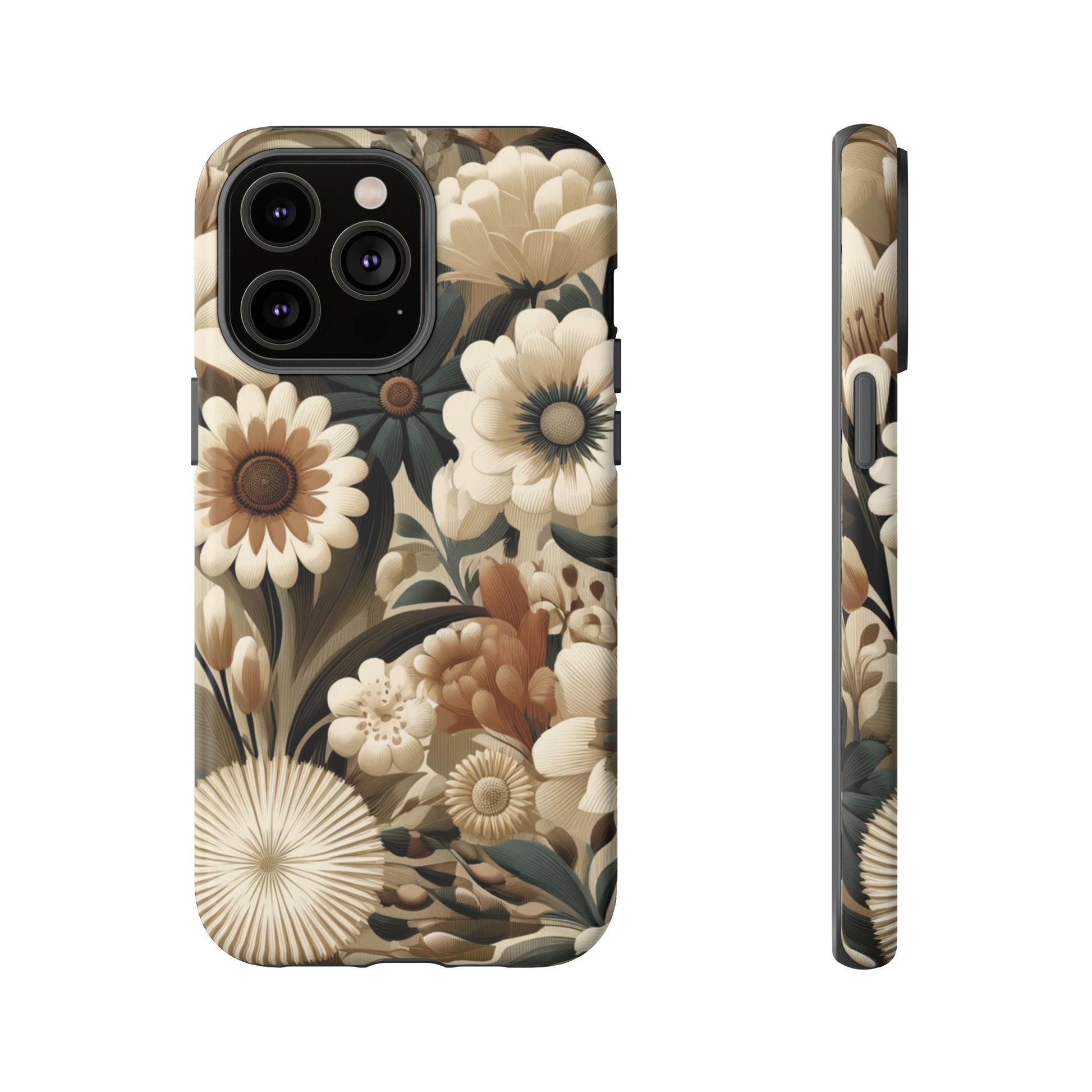 Mid-century Modern Floral Phone Case Durable for iPhone Samsung Gift iPhone 15, 14, 13 Samsung Pixel Gift for Mom Accessory Gift for Her
