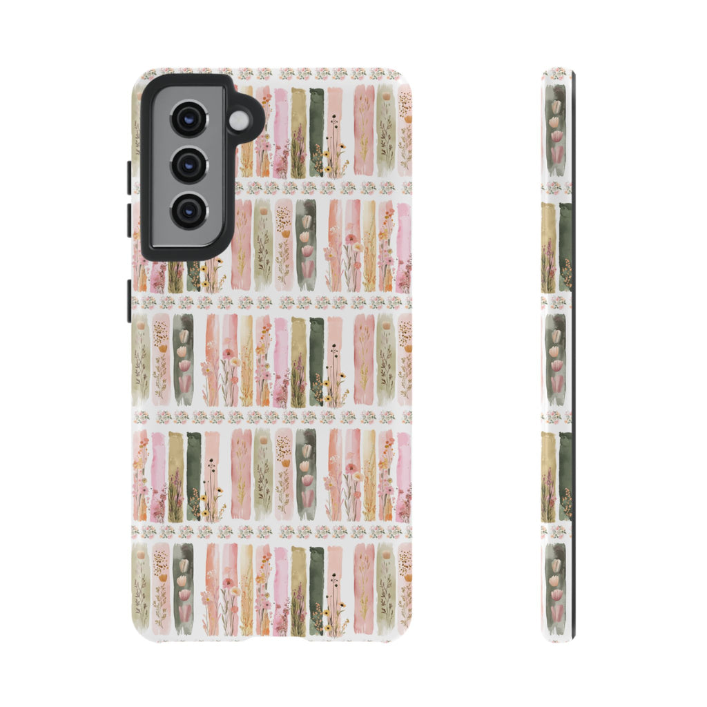 Pastel Brushstroke Floral Phone Case Soft Illusion Flower Design, Aesthetic Protective Cover, Feminine Style, Cute Gift for Her, Fits Most Models