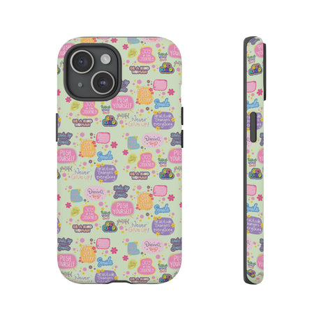 Good Vibes Only Protective Phone Case  Shockproof Slim Aesthetic Motivational Quote Cover, Positive Affirmation Gift for Mom, Teens & Besties | iPhone & Galaxy