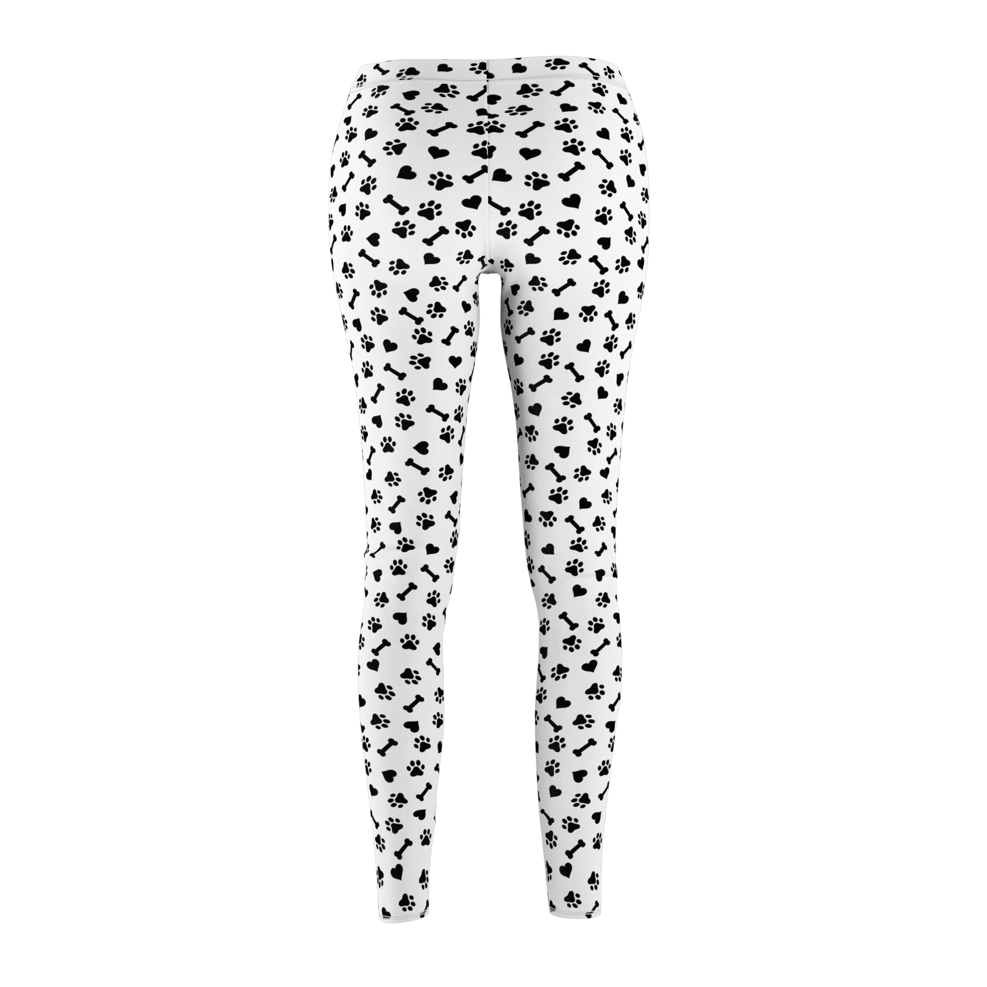 Comfy White Paw Print Women's Leggings Perfect Casual Pants for Everyday Wear, Yoga, and Lounging | Soft, Stylish, and Durable for Pet Lovers Perfect Gift Idea for Her – Available in Plus Sizes - MRSBYVALLE