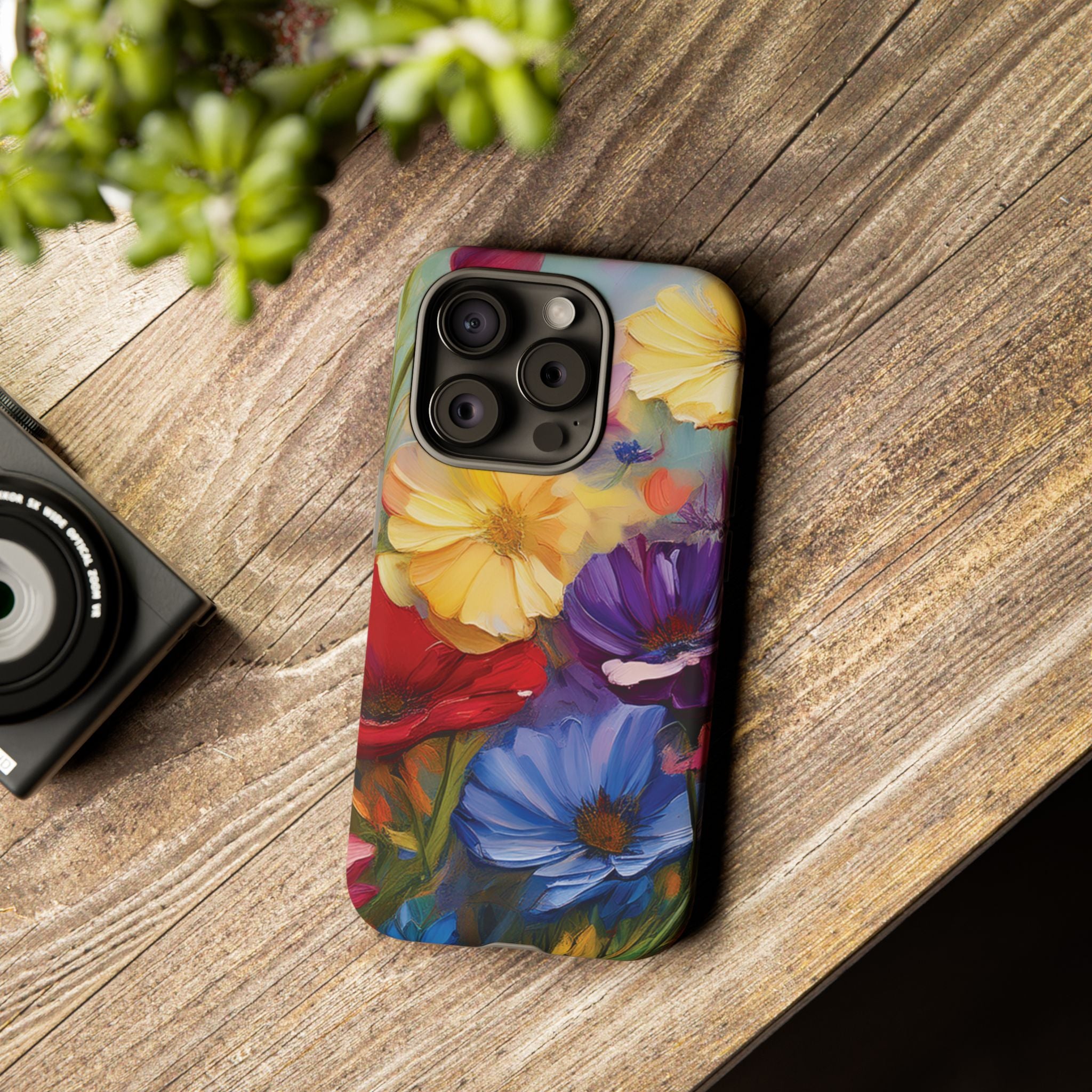 Bold Wildflower Phone Case Bright Hand-Painted Floral Art Vibrant Botanical Design for iPhone & Samsung | Trendy Nature Lover Gift Phone  Galaxy