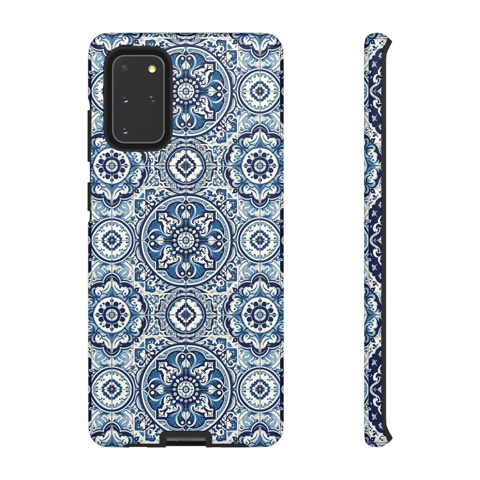 Azulejo Tile Phone Case Elegant Mediterranean Blue Porcelain Design iPhone 17, 16, 15, Samsung iPhone Samsung Accessory Gift for Her