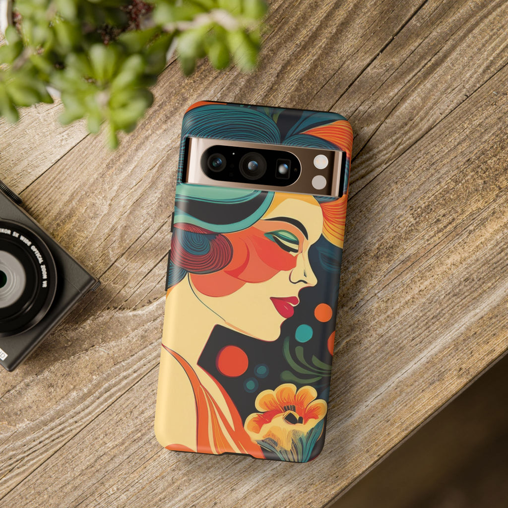 Coque de Téléphone Esthétique Années 50 Rétro Design d'Inspiration Vintage aux Couleurs Pastel Housse Style Mid-Century pour Modèles iPhone et Samsung Galaxy
